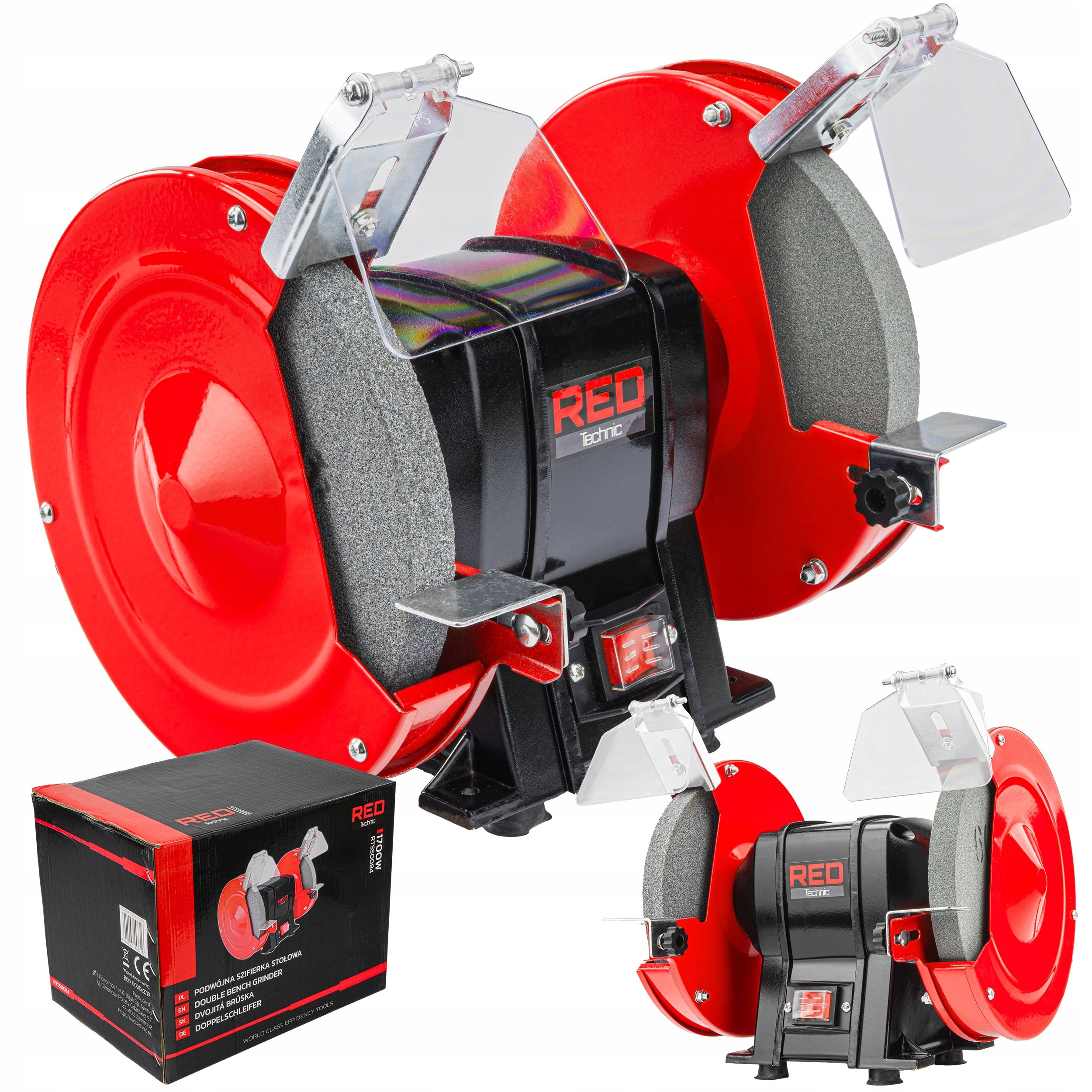 Szlifierka Stołowa 1700W Kamieniowa Podwójna 2x Kamień Tarcza 200MM Mocna