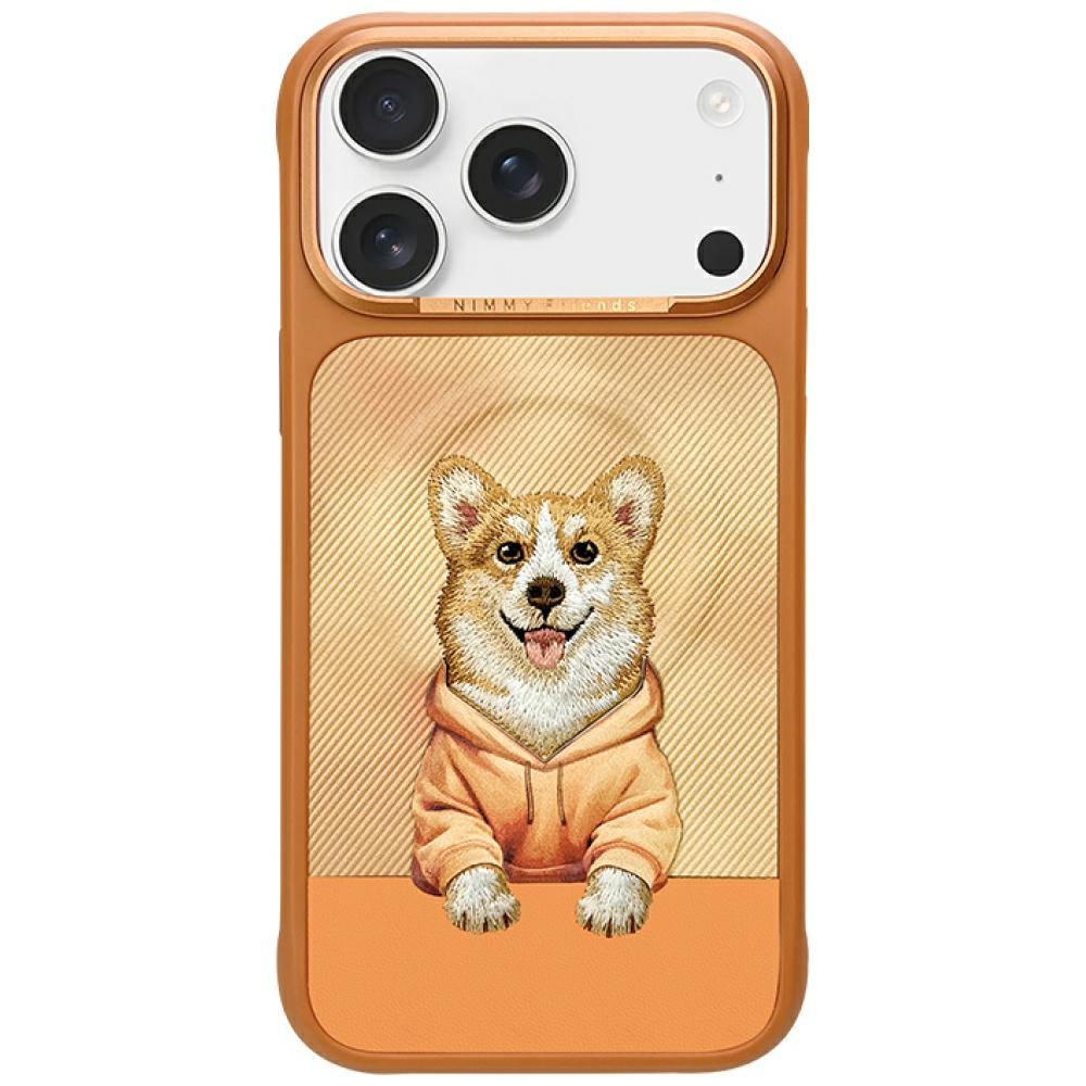Pouzdro Nimmy Gentle Pets Series Dog MagSafe pro iPhone 17 Pro Max oranžové