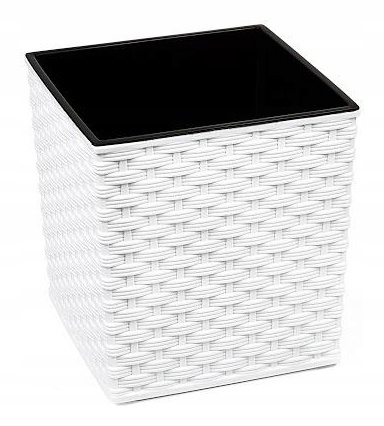 

Donica Juka Rattan 400x400 wkład biały Lamela