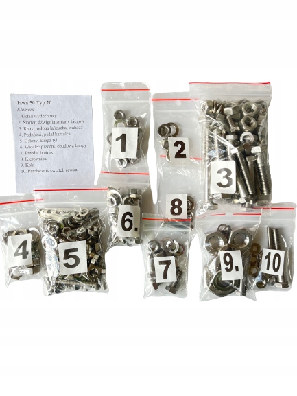 Nová Sada Nerezových Šroubů Jawa 50 Typ 20 Kachna Pancíř Jawa