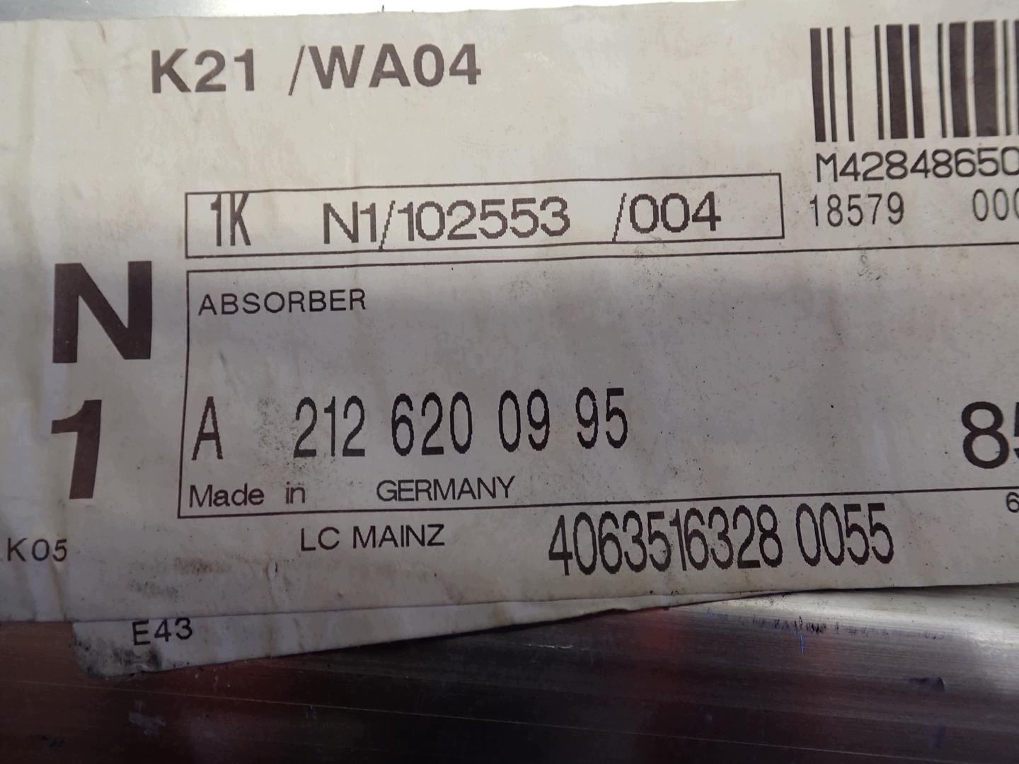 beam tip right left MERCEDES E-KLASA W212 09- A2126200895 A2126200995