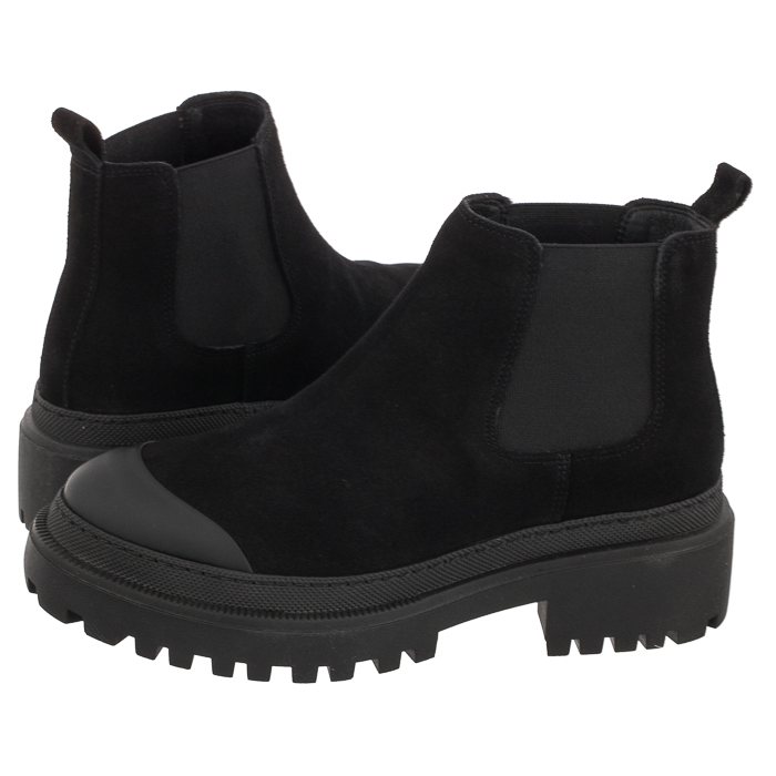 Dámské Kotníkové Boty na podpatku Boty Filipe Černé 12220 Cam Preto