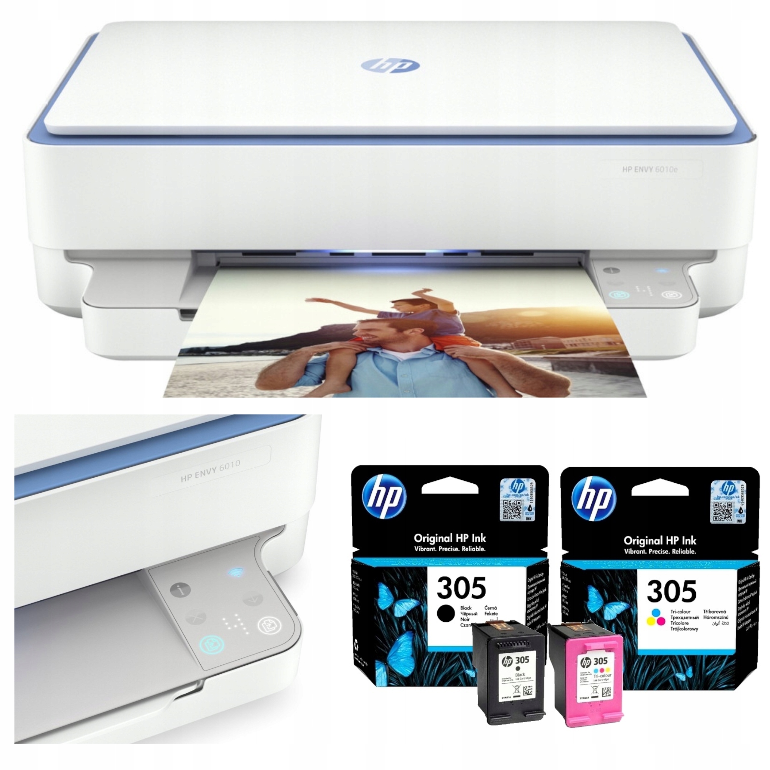 Inkoustová multifunkční tiskárna (barva) Hp 6010e+ Inkousty