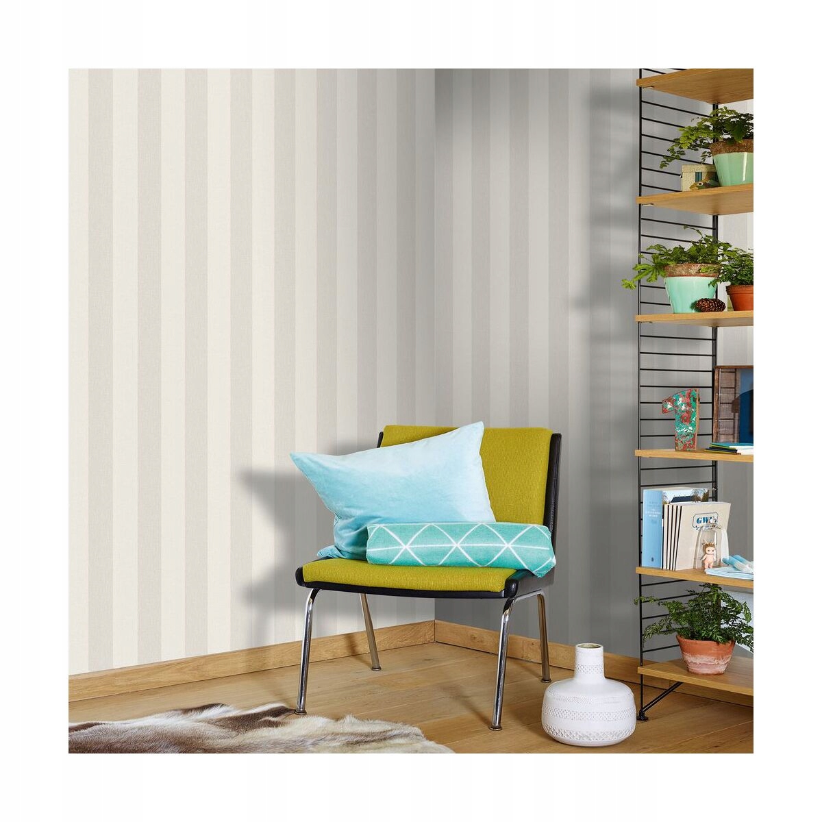 Tapeta w pasy Rinnia beżowa winylowa na flizelinie Rodzaj winylowa na flizelinie