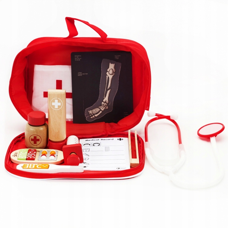 

Drewniany Zestaw Walizka Małego Doktora Lekarza