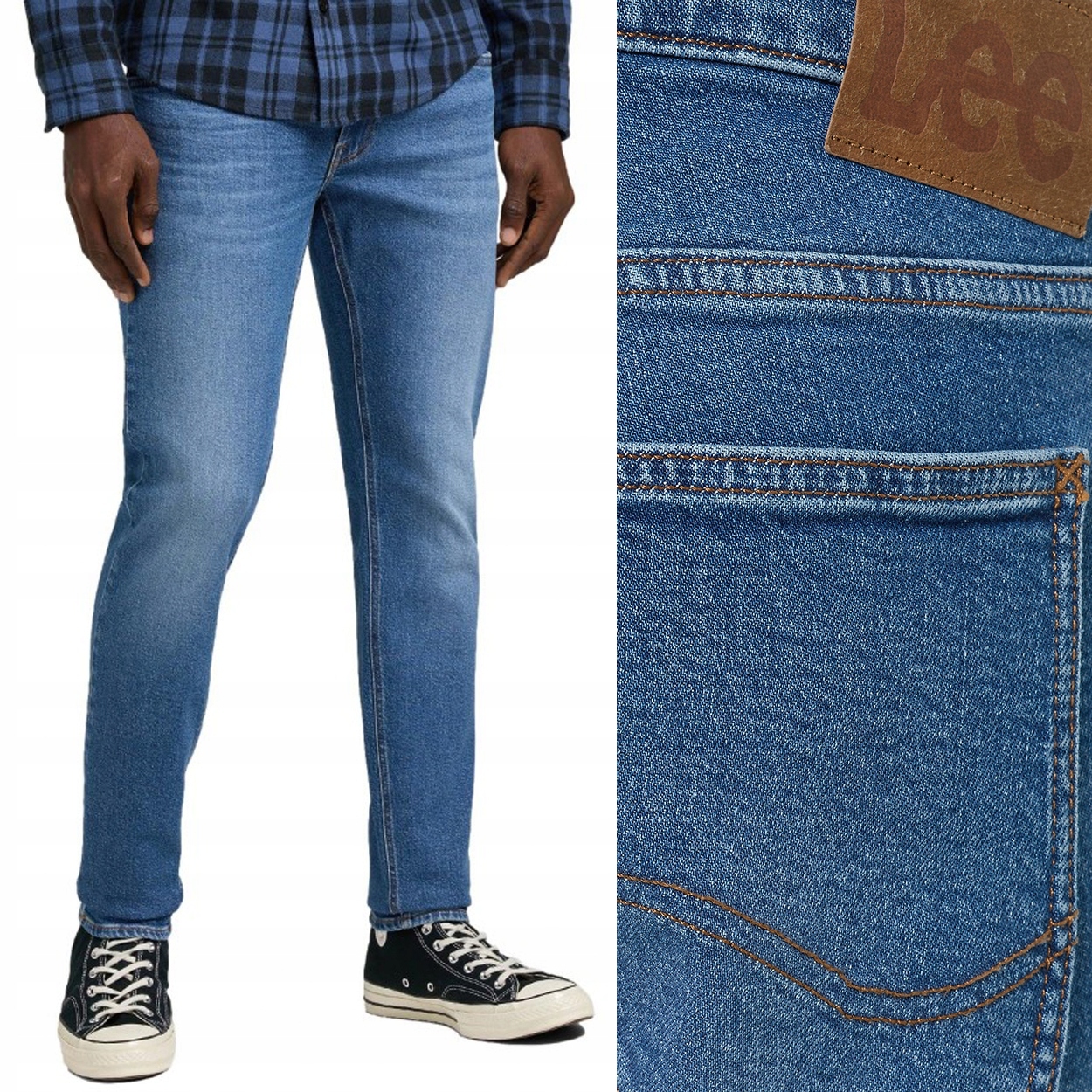 Lee Luke slim tapered Mid Worn In silně zúžené džínové kalhoty W27 L32