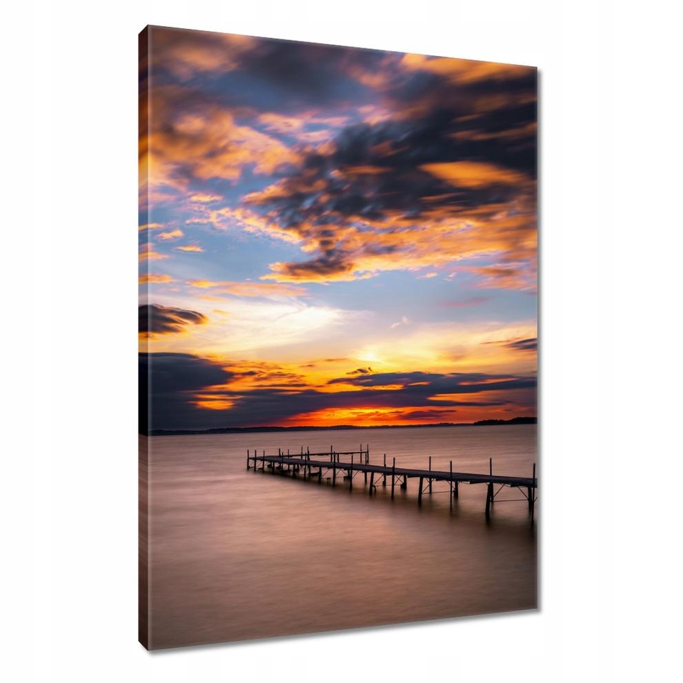

Obrazy 40x60 Most jezioro Zachód