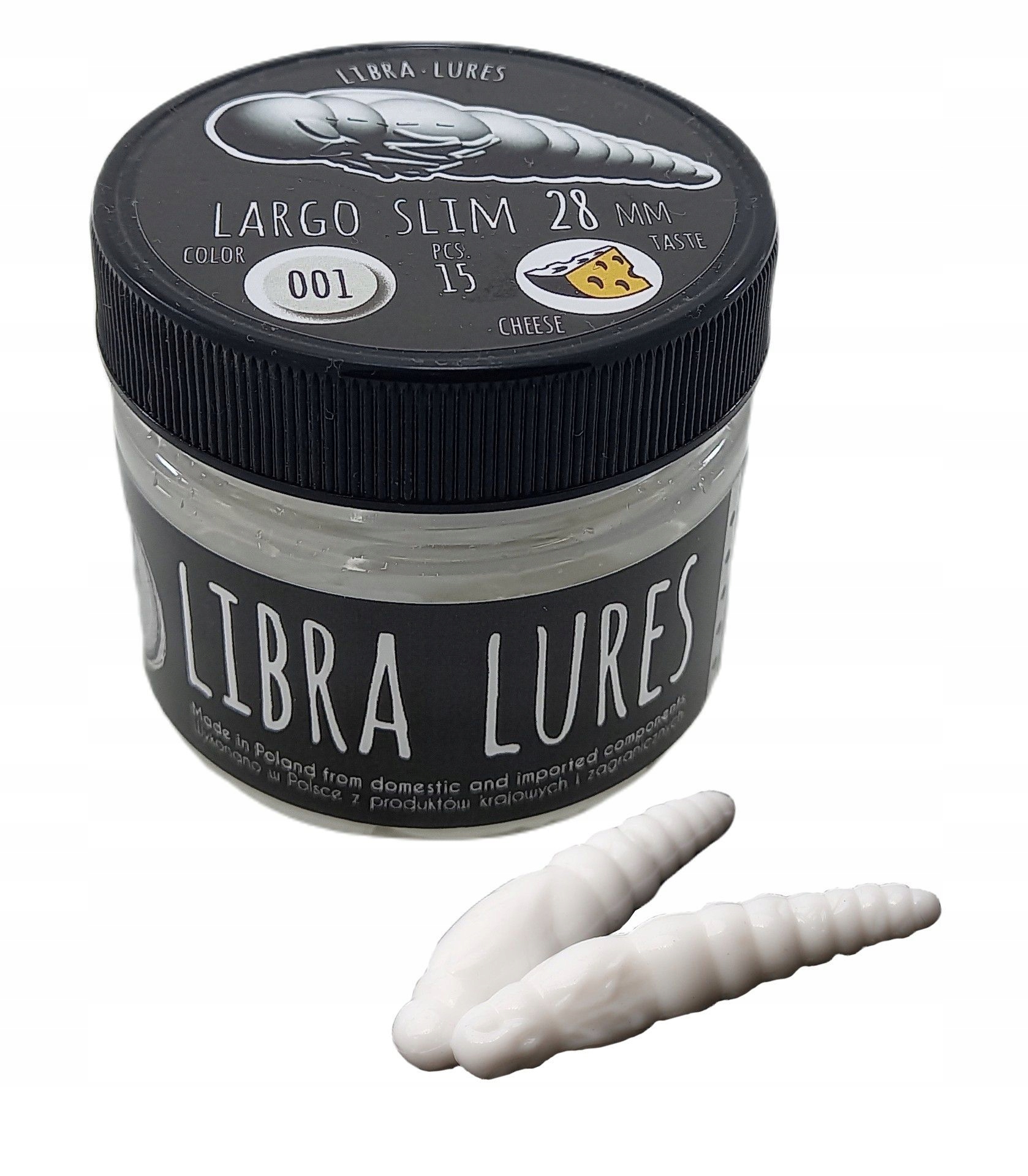 Libra Lures Largo Slim 001 White Bez aromatu 2,8cm Smak: Bez aromatu, Długo
