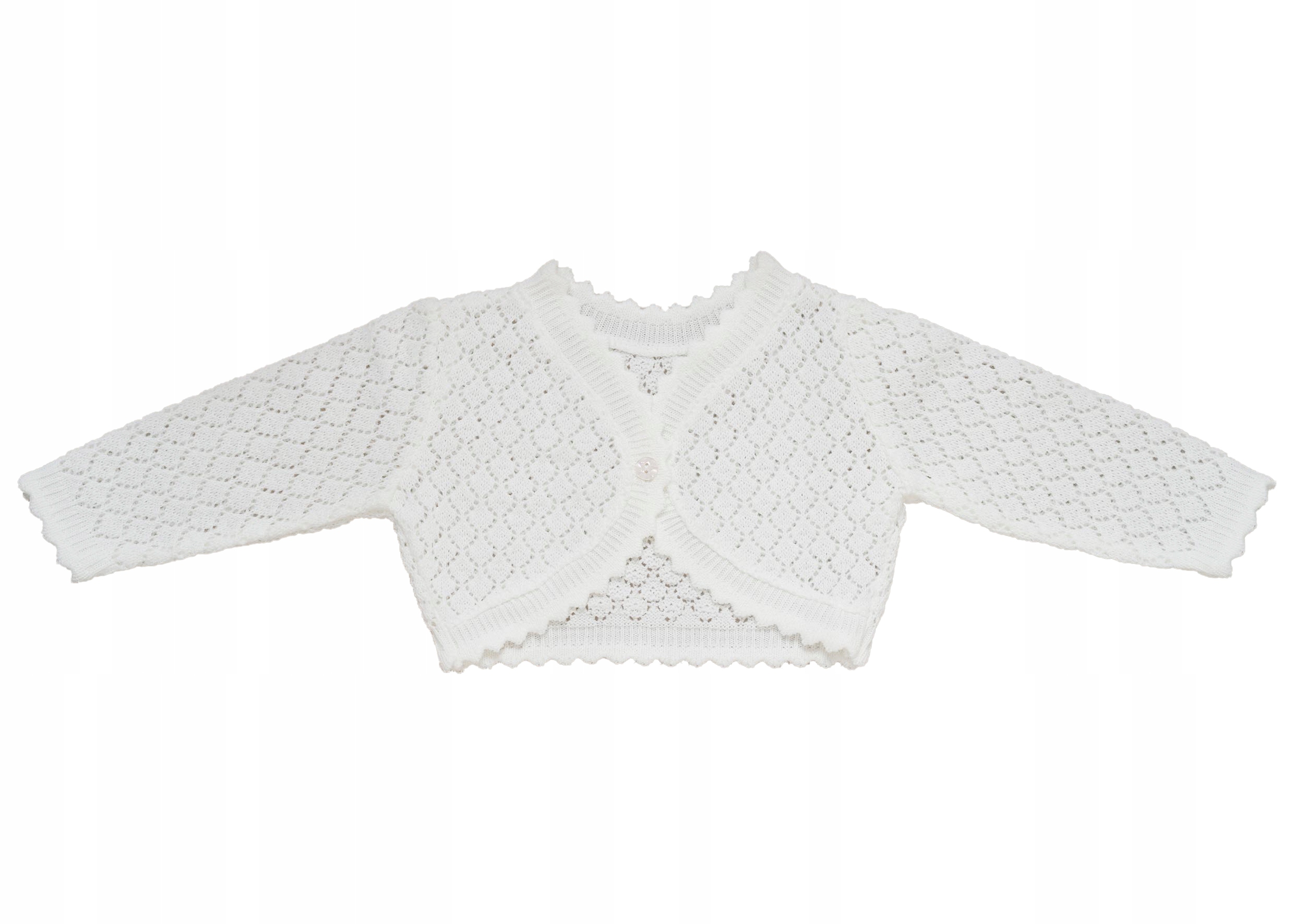 BOLERKO sweterek białe 68