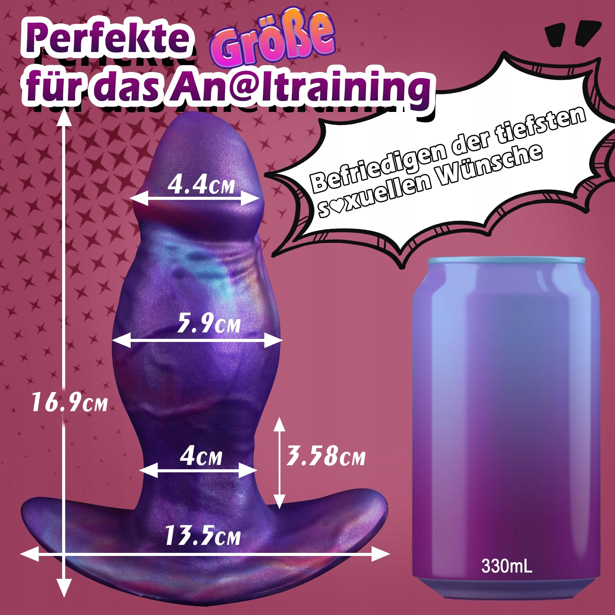 MONSTER Wibrator Analny Dla Mężczyzn, 10 Trybów, Silikonowy — miniatura 5