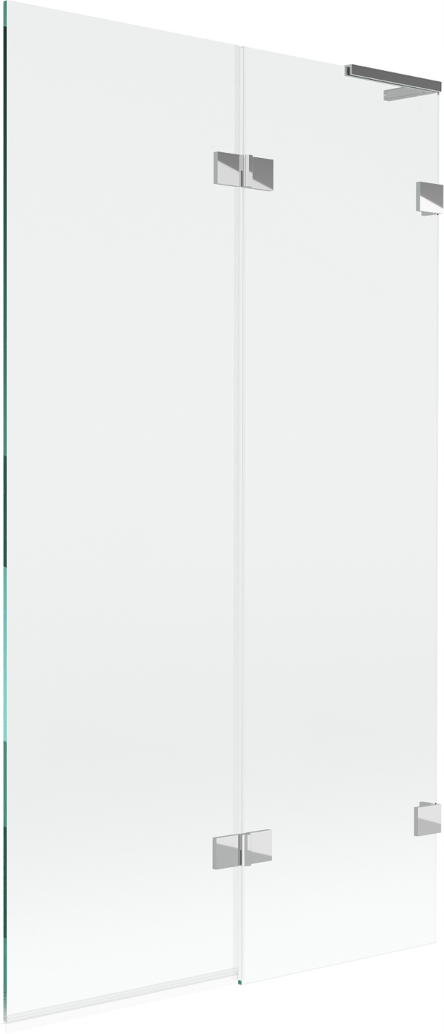 Mexen Lunar L vanová zástěna 2-křídlá pravá 100 x 150 cm, transparentní, ch