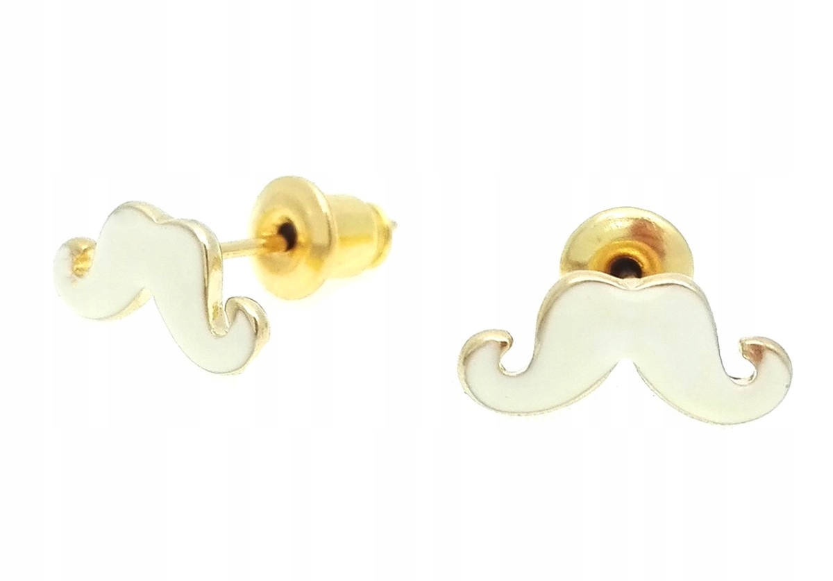 

Kolczyki wąsy moustache hipster vintage trend