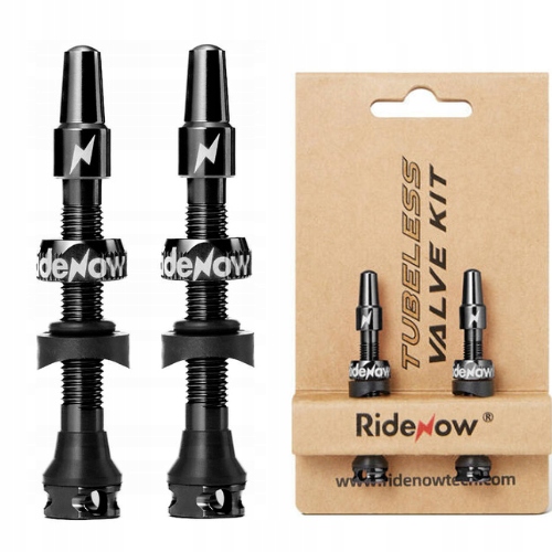 Wentyle Tubeless do Roweru 45mm RideNow Aluminiowe Czarne Lekkie 2szt