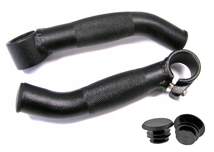 ROGI DO KIEROWNICY ROWEROWE ALUMINIOWE DO ROWERU 130 MM UCHWYTY CZARNE