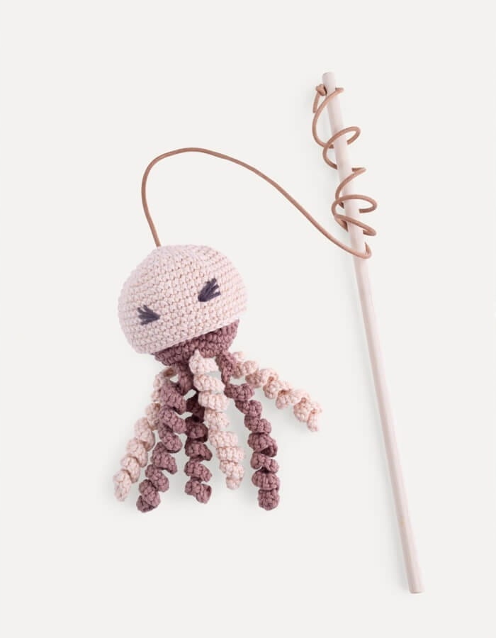 Levně Jellyfish prut s koťátkem Lillabel beige