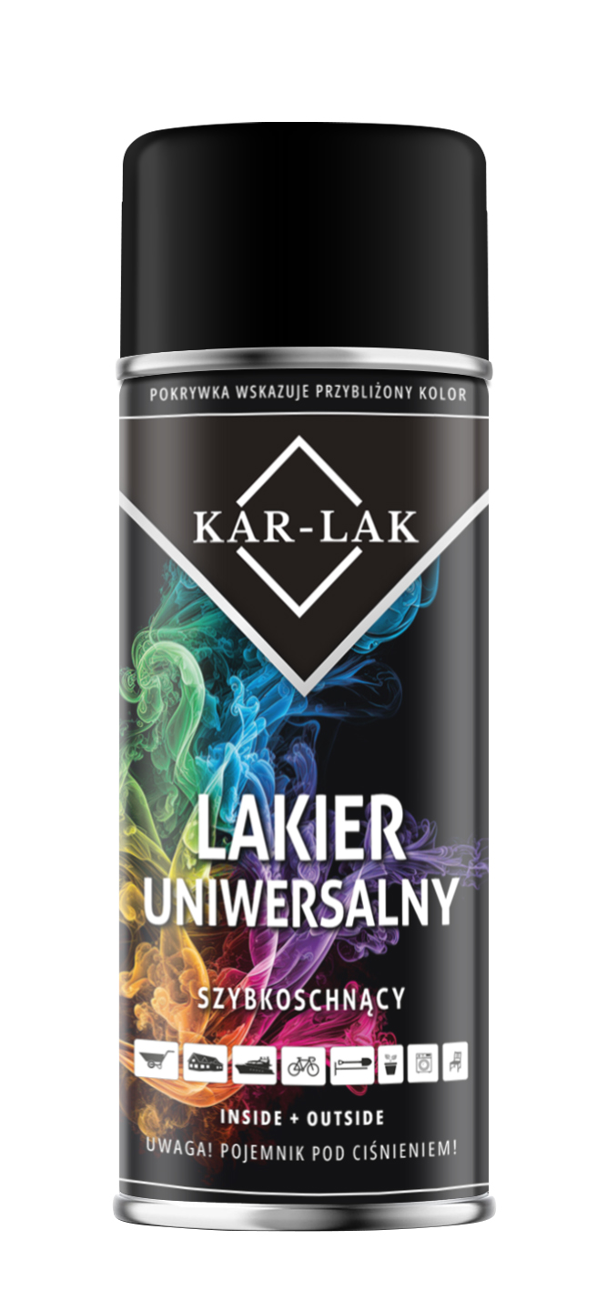 Kar-lak Ral 9005 Czarny Mat Farba Lakier Uniwersalny Car Lak Spray 400 ML