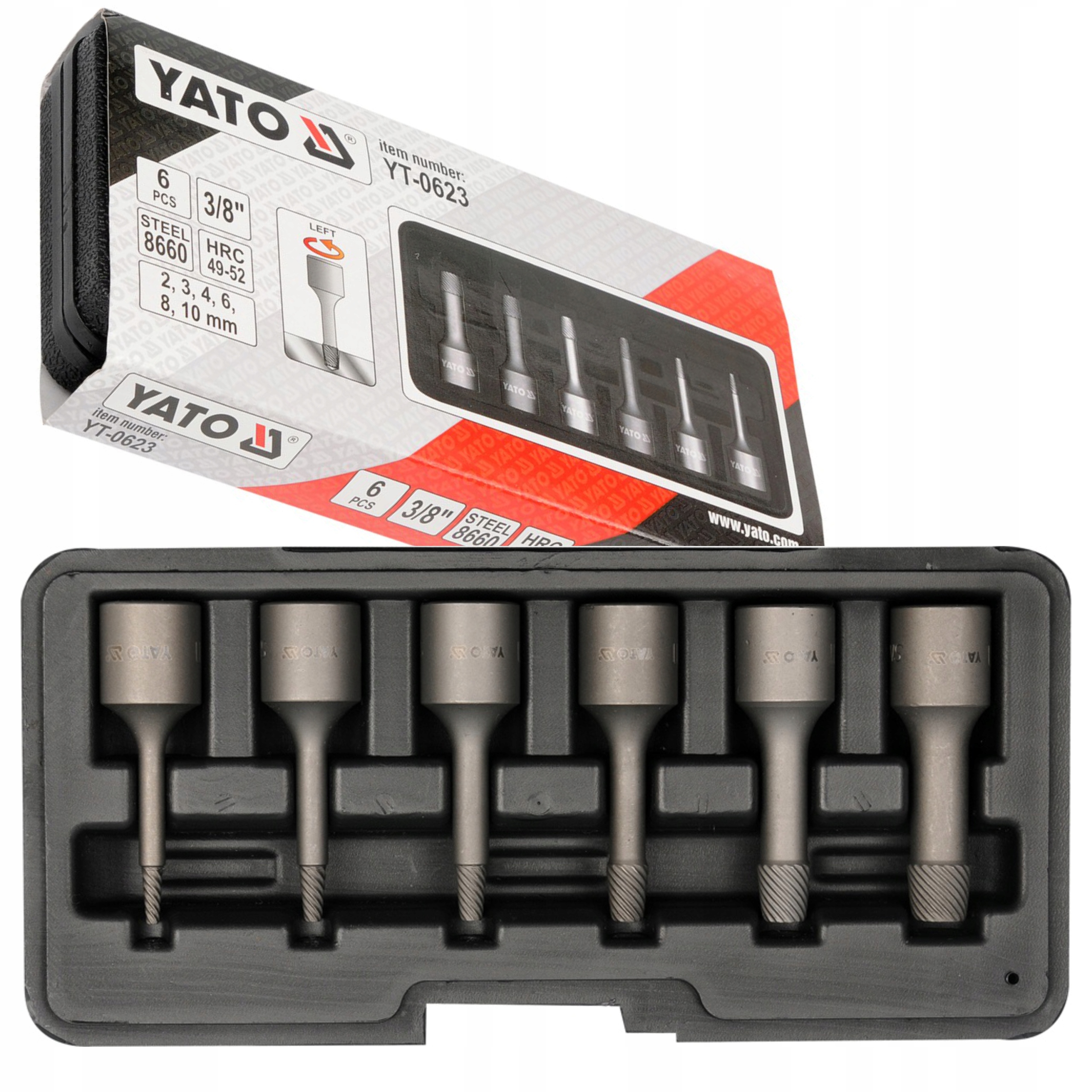

Wykrętaki Do Szpilek 3/8''KPL. 6 Szt. Yato YT-0623