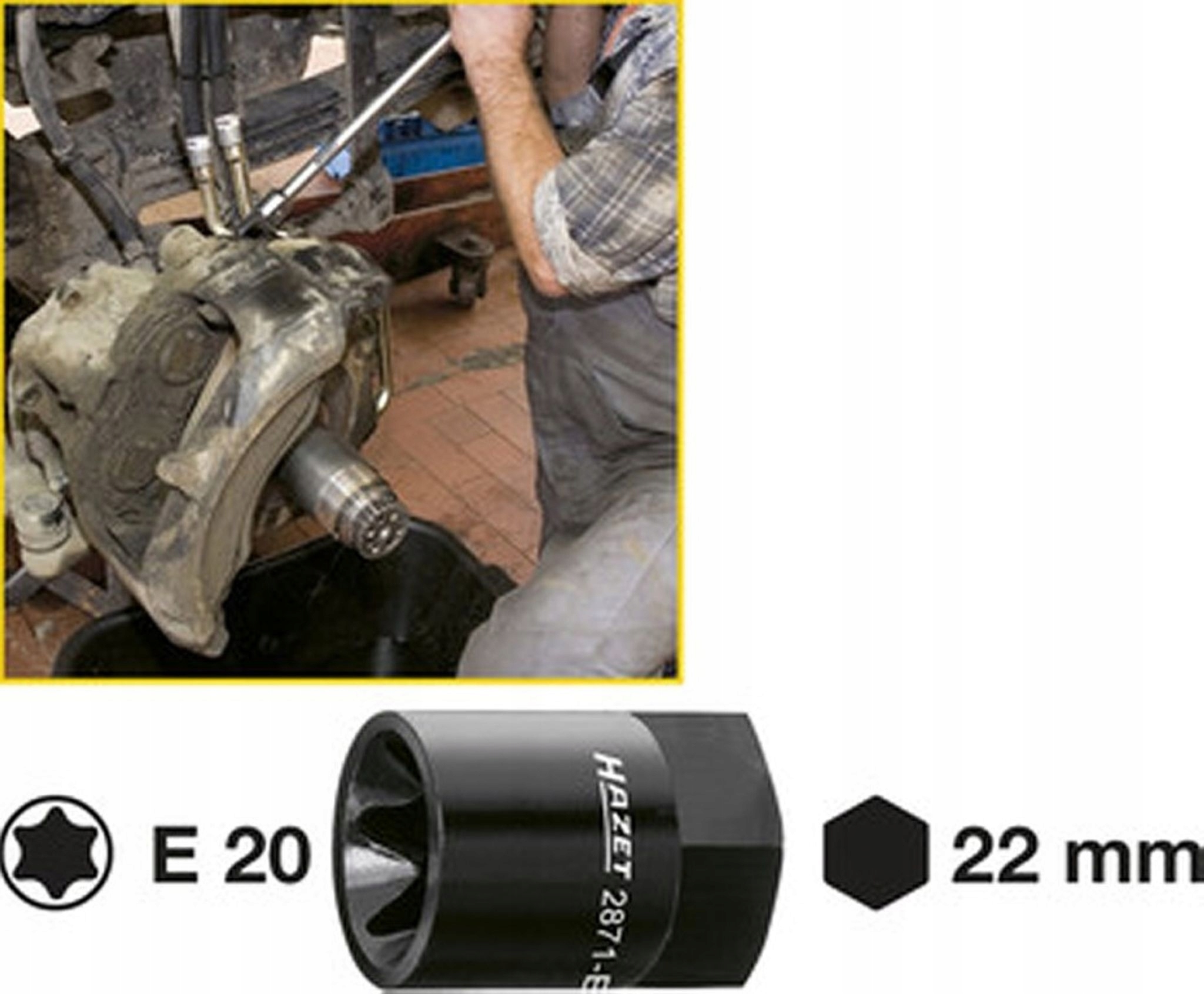 NASADKA TORX E20 KROTKA WEWNETRZNA HAZET