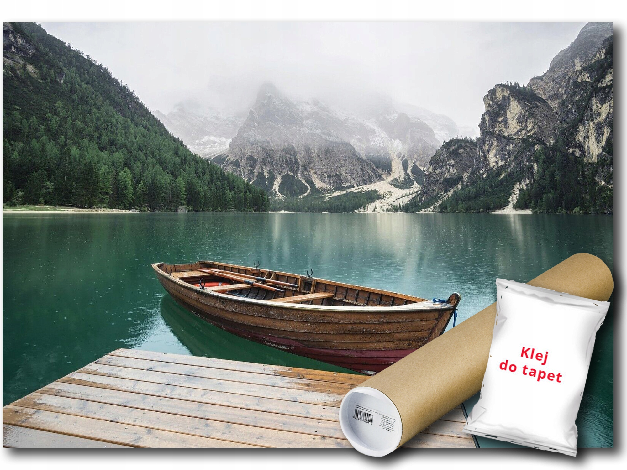 Fototapeta Vliesová Loďka Jezero Hory 416x290