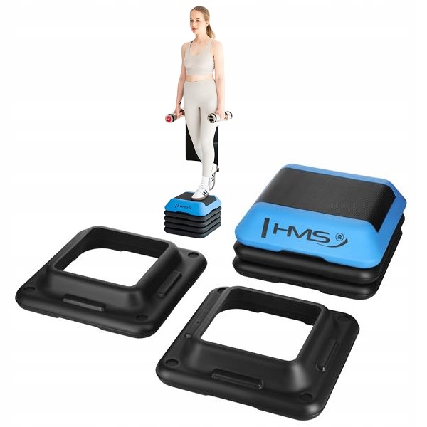 Mini step aerobik nastavitelný 5 stupňů 40x40cm pro mnoho cvičení 120kg
