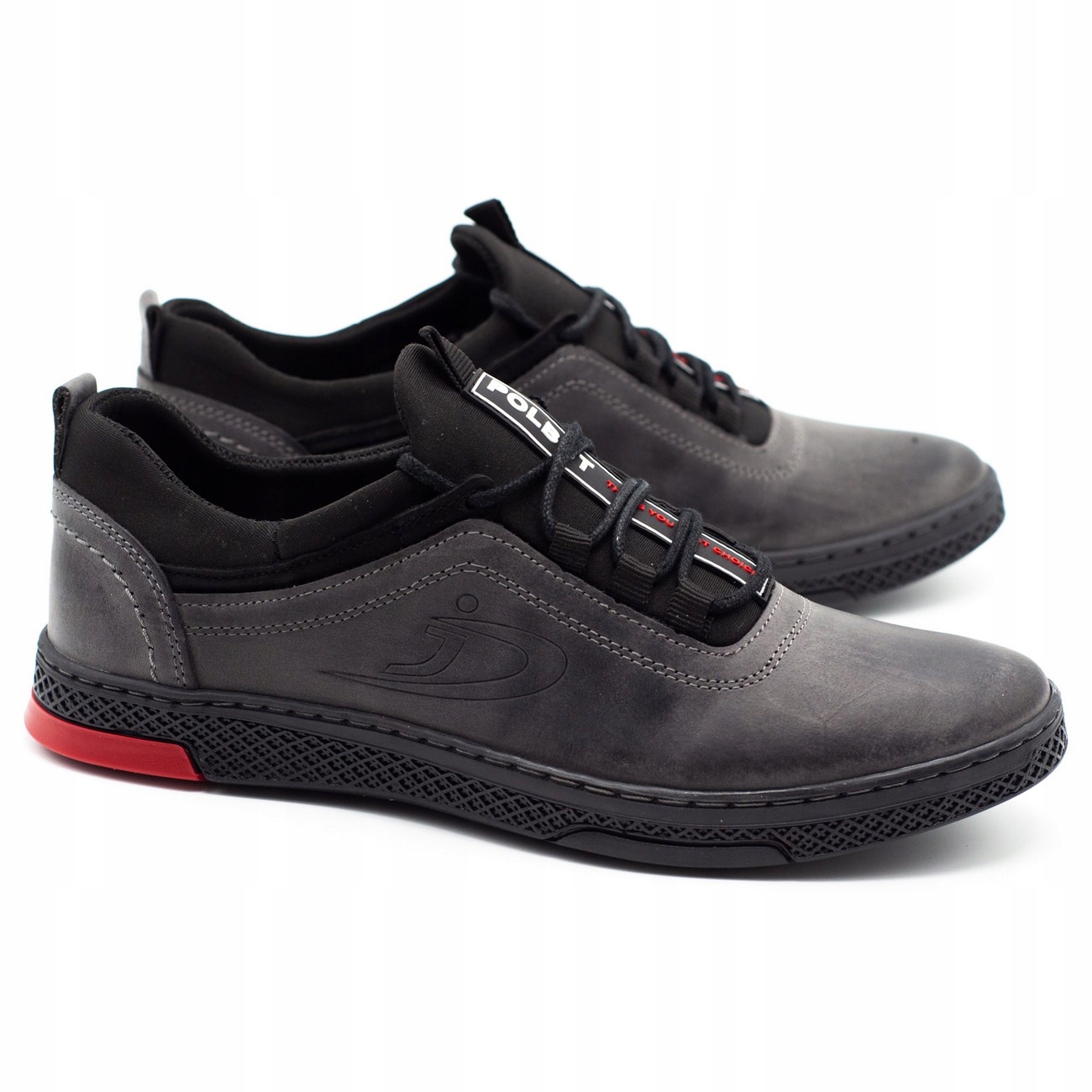 

Buty Męskie Skóra Casual K24 Szary Polskie 45