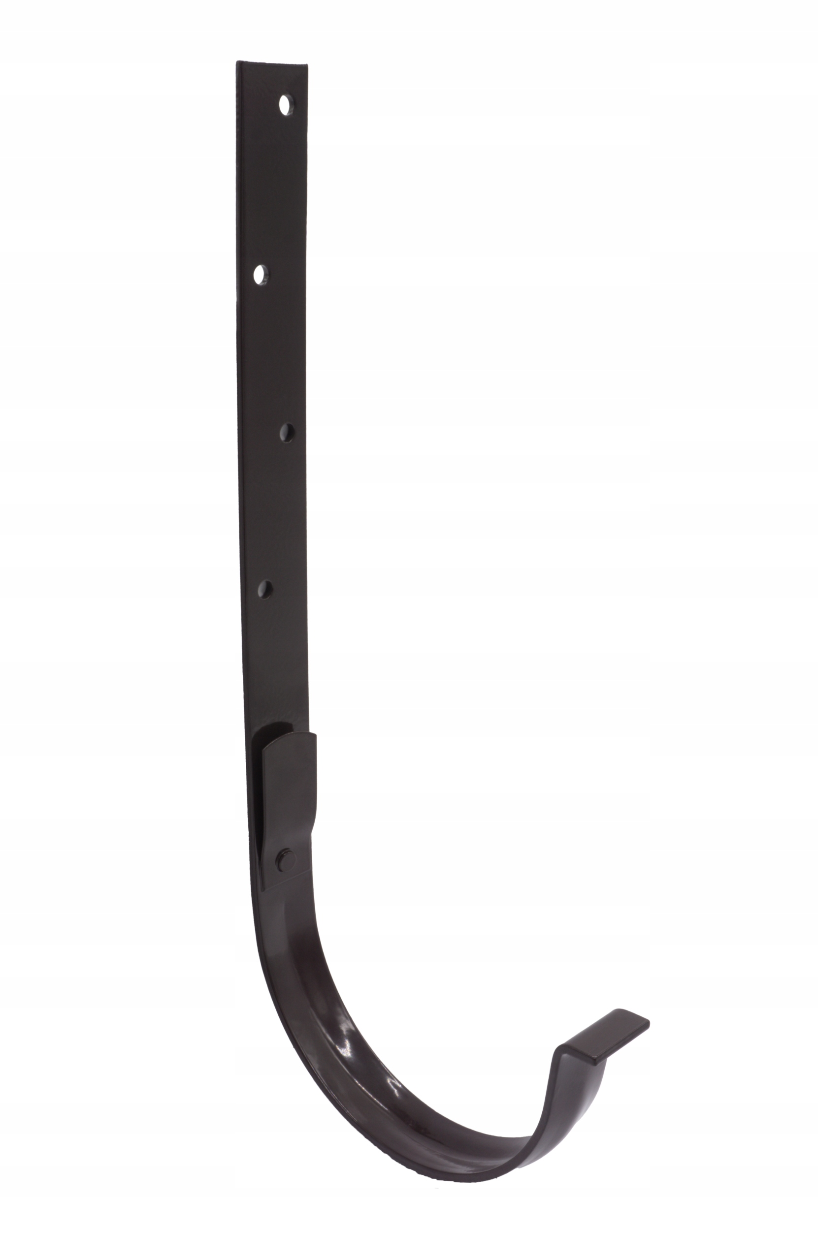 Uchwyt Rynny Hak Nakrokwiowy do PVC 125 mm Ciemny Brąz Połysk 8019