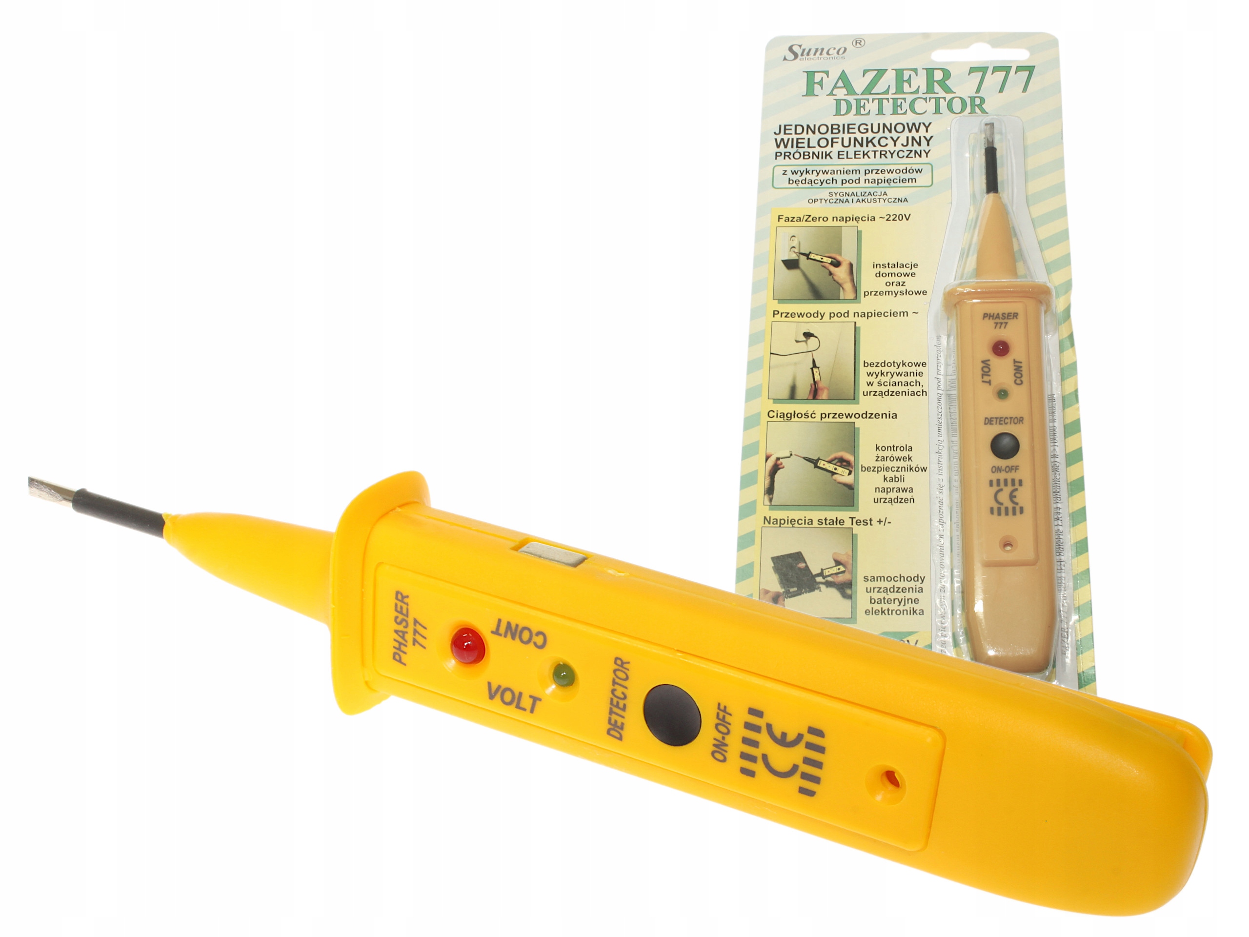 

Detektor Fazer 777 Polski Próbnik Tester Napięcia