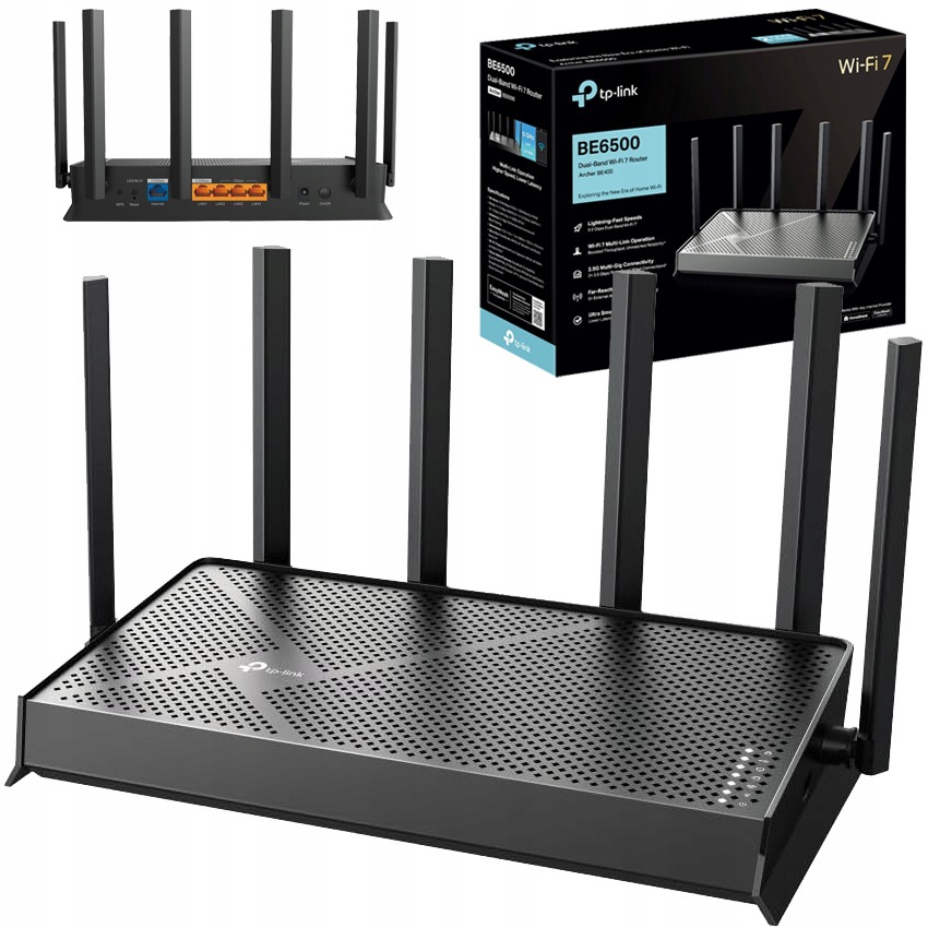 Router Access Point Tp-link BE6500 Dvoupásmový Wan+lan Vpn Wifi 7