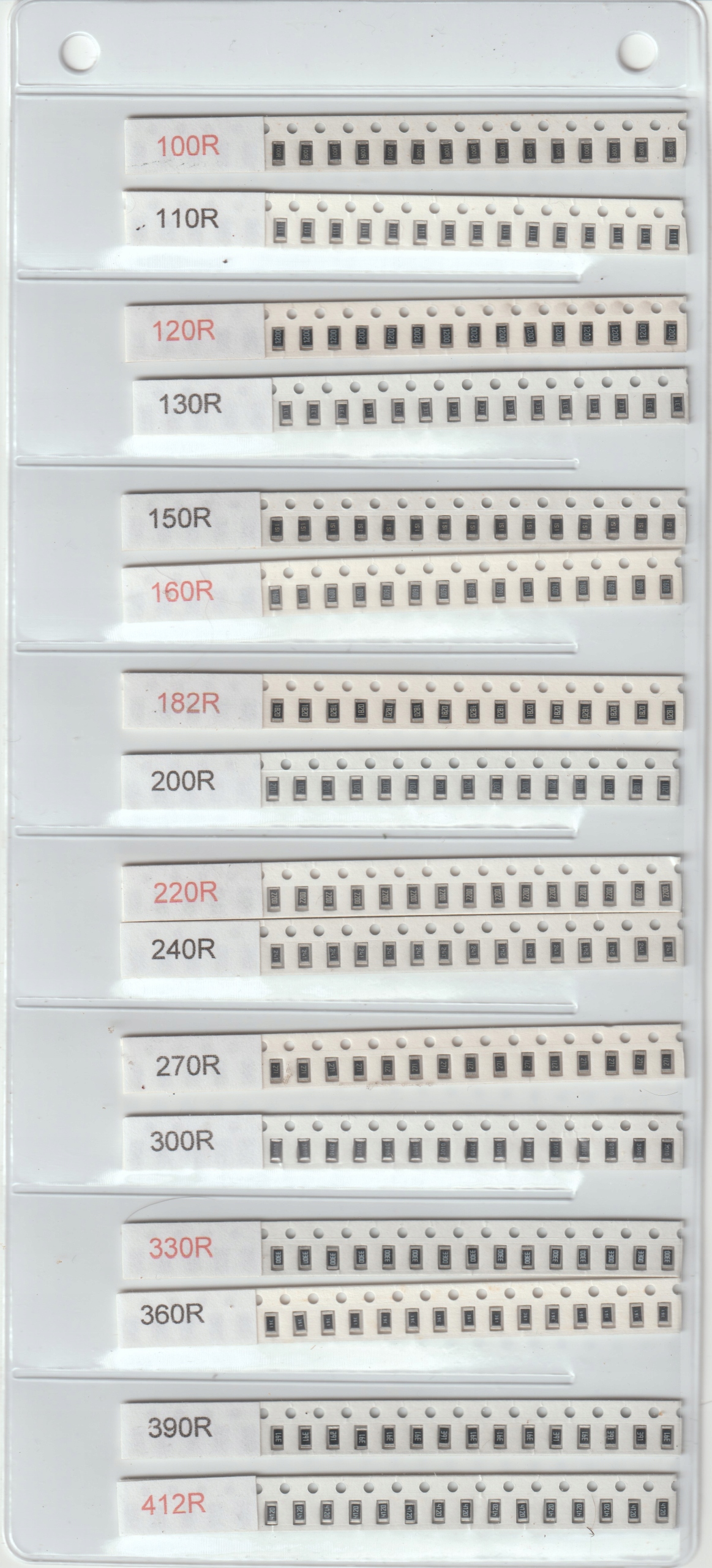 [640szt] Zestaw Rezystorów Smd 1206 100R-976R Szereg E-24 8