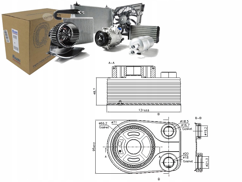 NISSENS CHŁODNICA OLEJU DACIA DOKKER 1.5 DCI