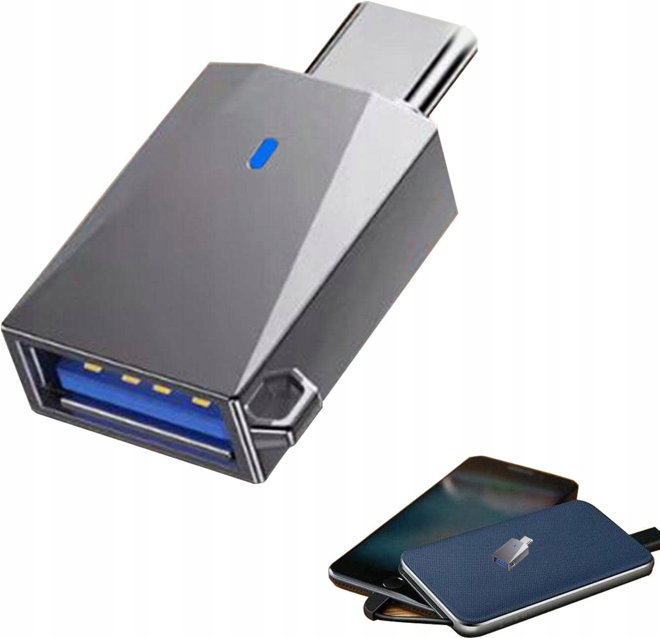  Adapter na USB 2 w 1 wtyczka USB typu C na gn Sklep, Opinie, Cena