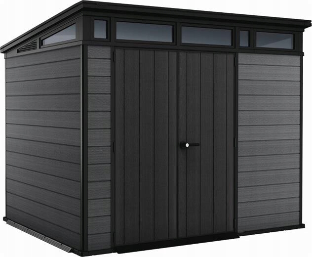 Domek ogrodowy Keter Cortina 9x7 w kolorze grafit
