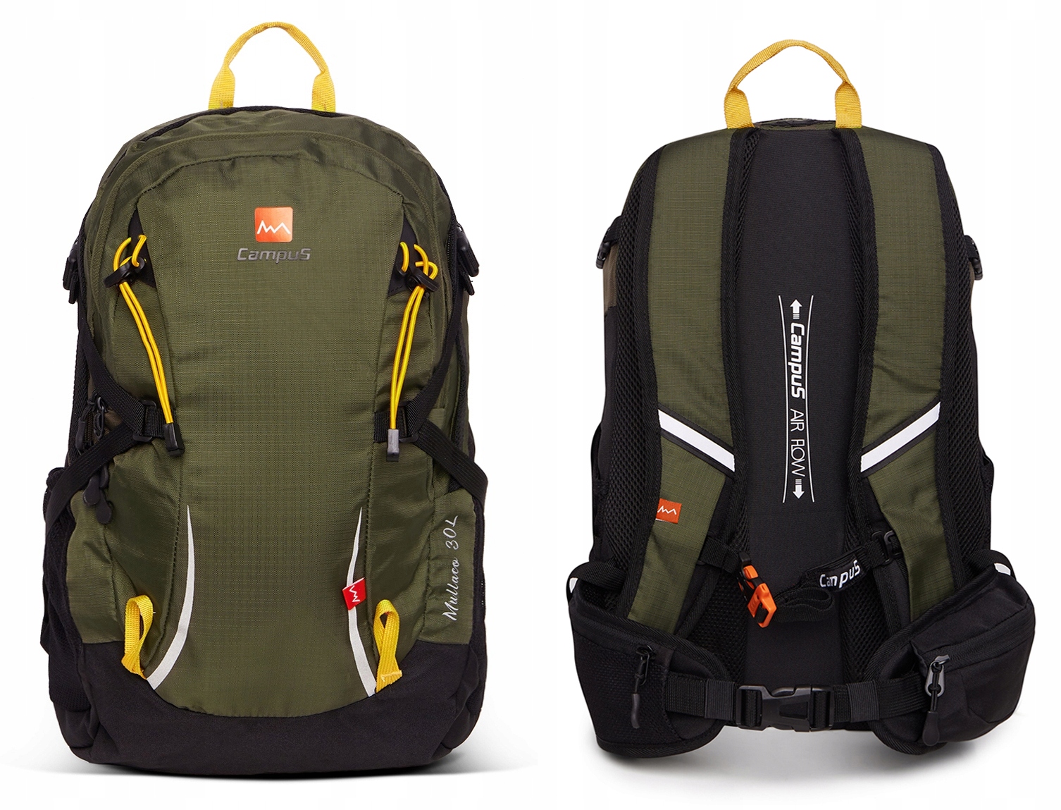 Pohodlný Batoh Batoh Campus Mullaco 30 L Lehký, Odvětraný Olivový