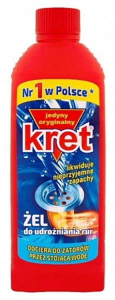 

Kret Żel do Udrażniania Rur Odpływów 1L