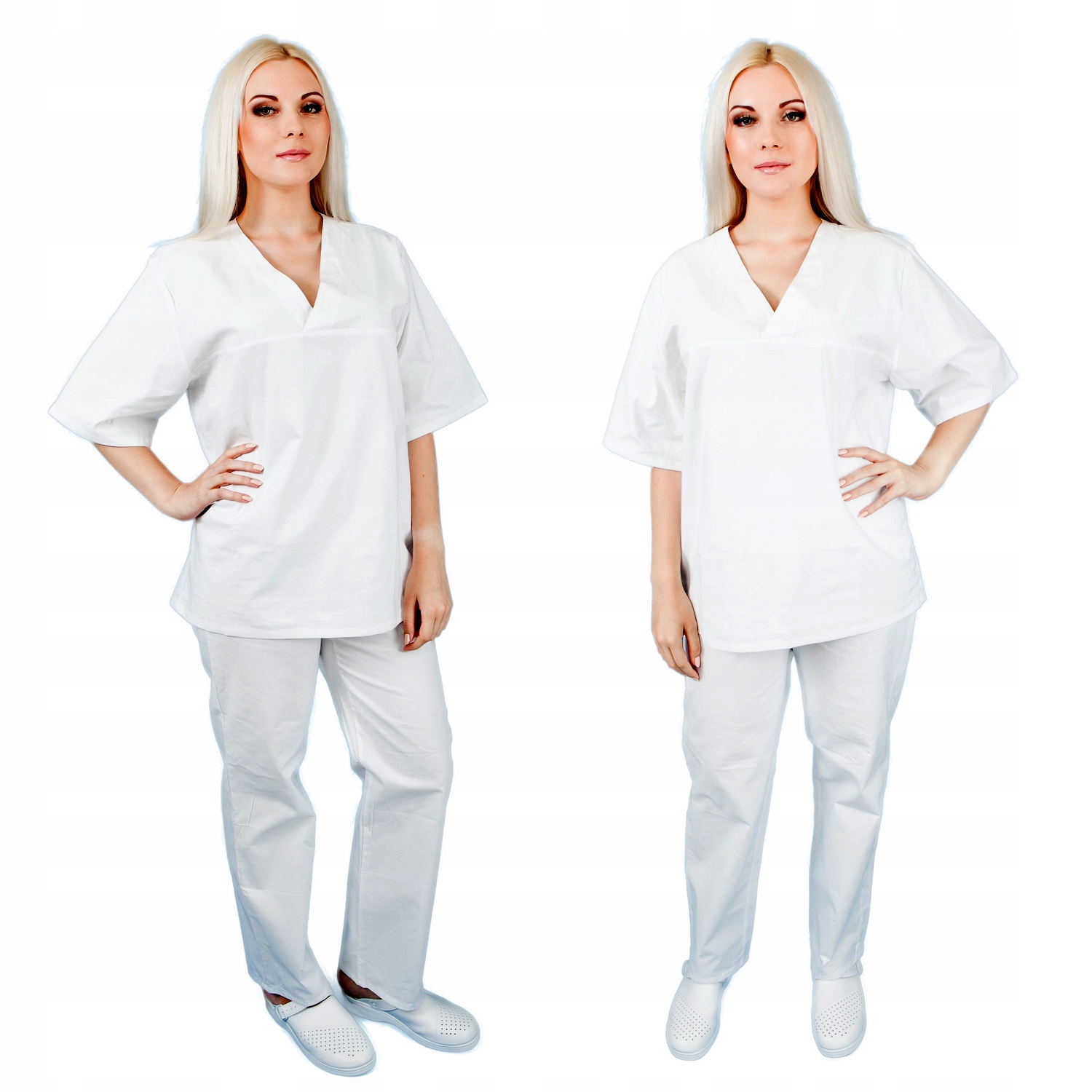 Komplet medyczny: bluza spodnie 100% baw. Ubranie z krótkim rękawem S