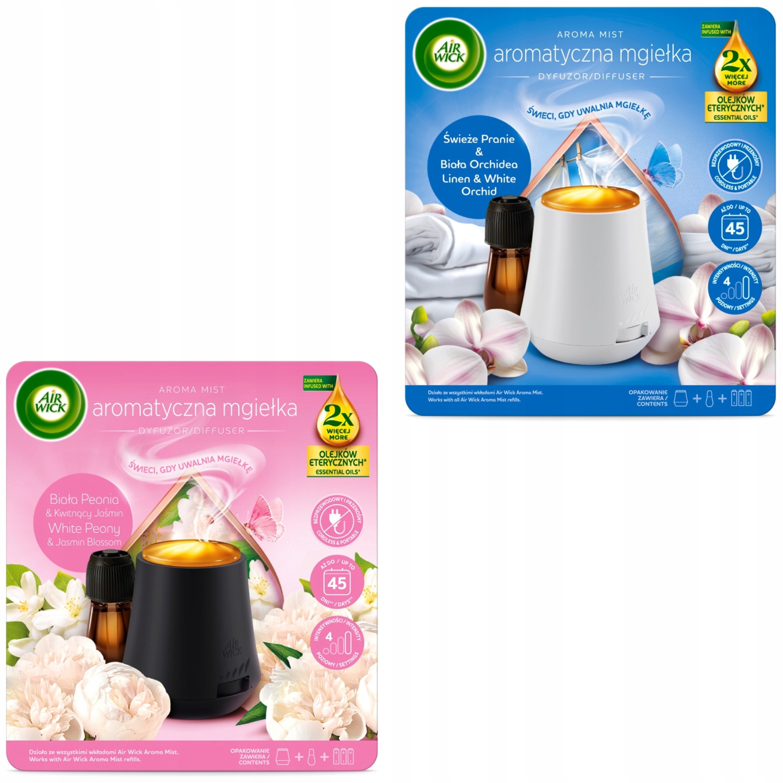 Sada Air Wick Mlha Čerstvé Prádlo Bílá Orchidej Bílá Pivoňka Jasmín