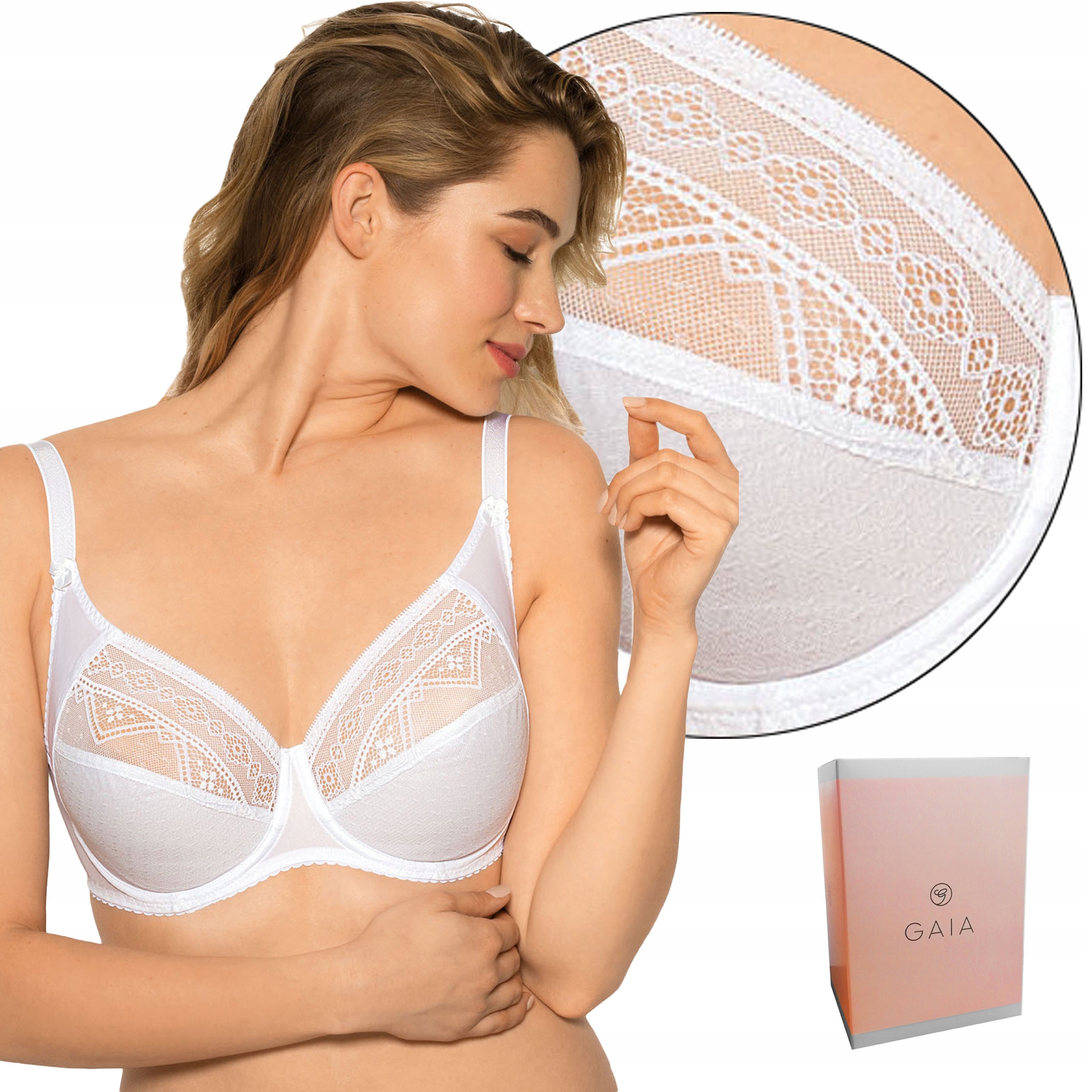 

Gaia Nancy 059 , biustonosz soft , Biały , 75G