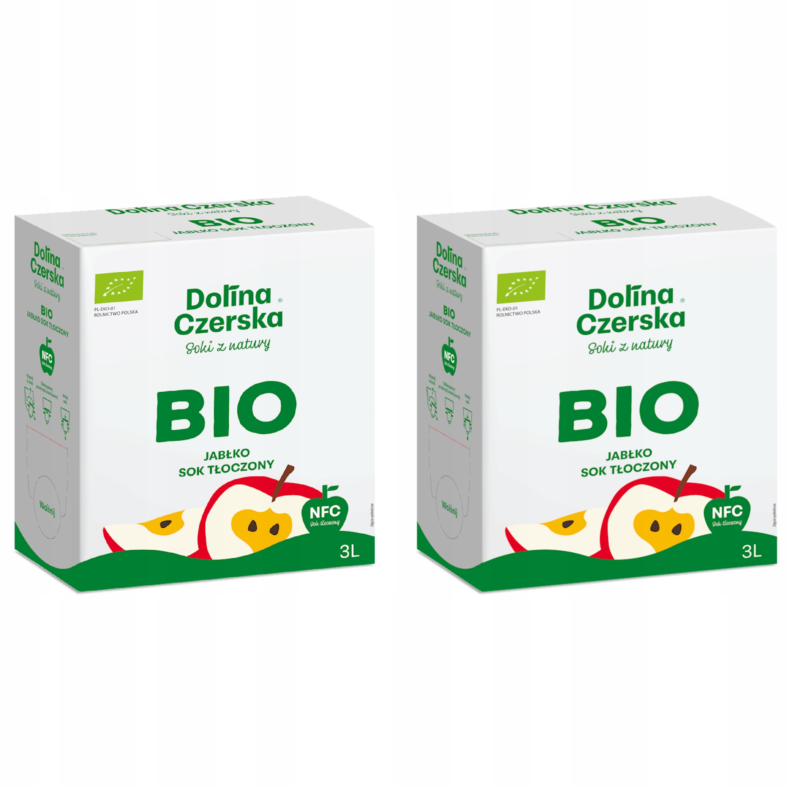 2x Sok Jabłkowy Nfc Bio 3 L Dolina Czerska
