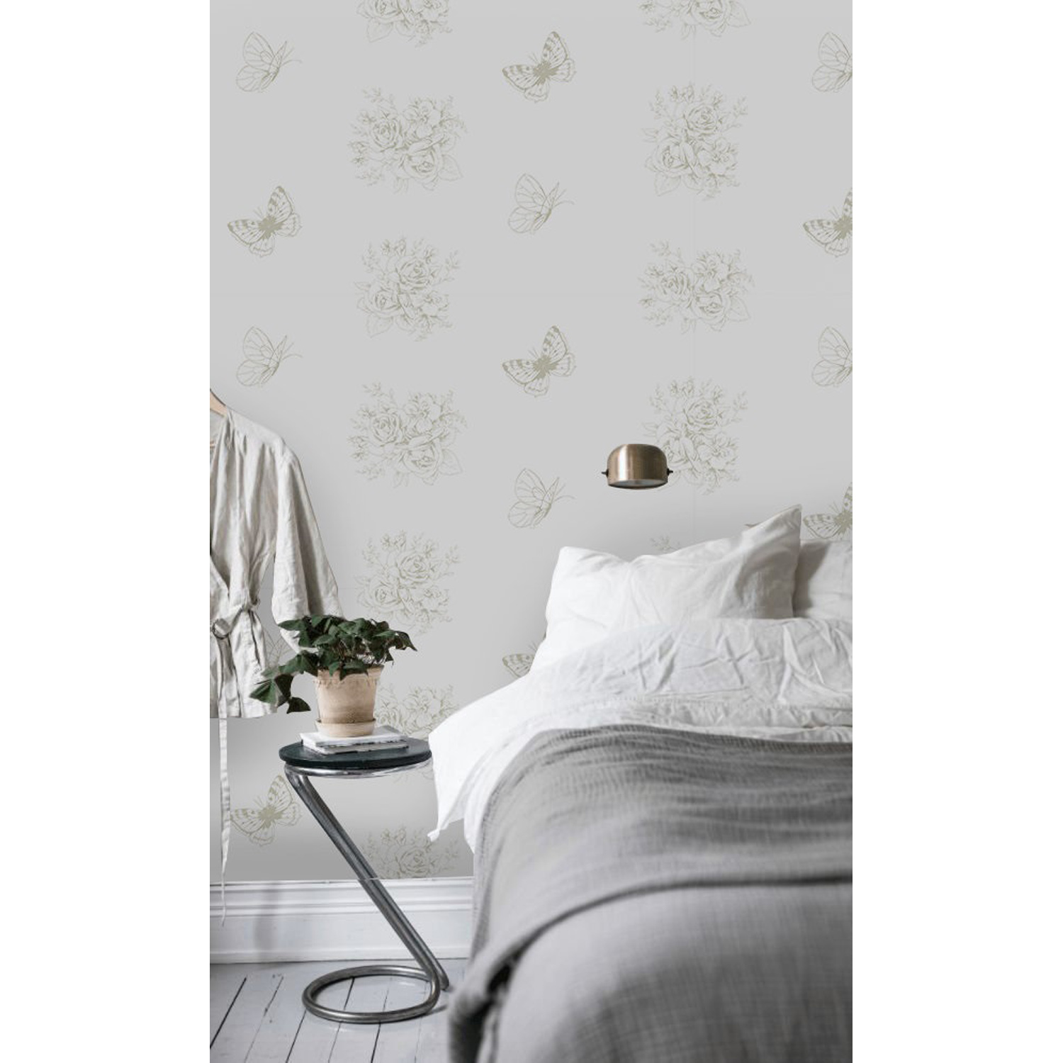 

Tapeta ścienna Motywy kwiatowe i motyle 208x146 cm