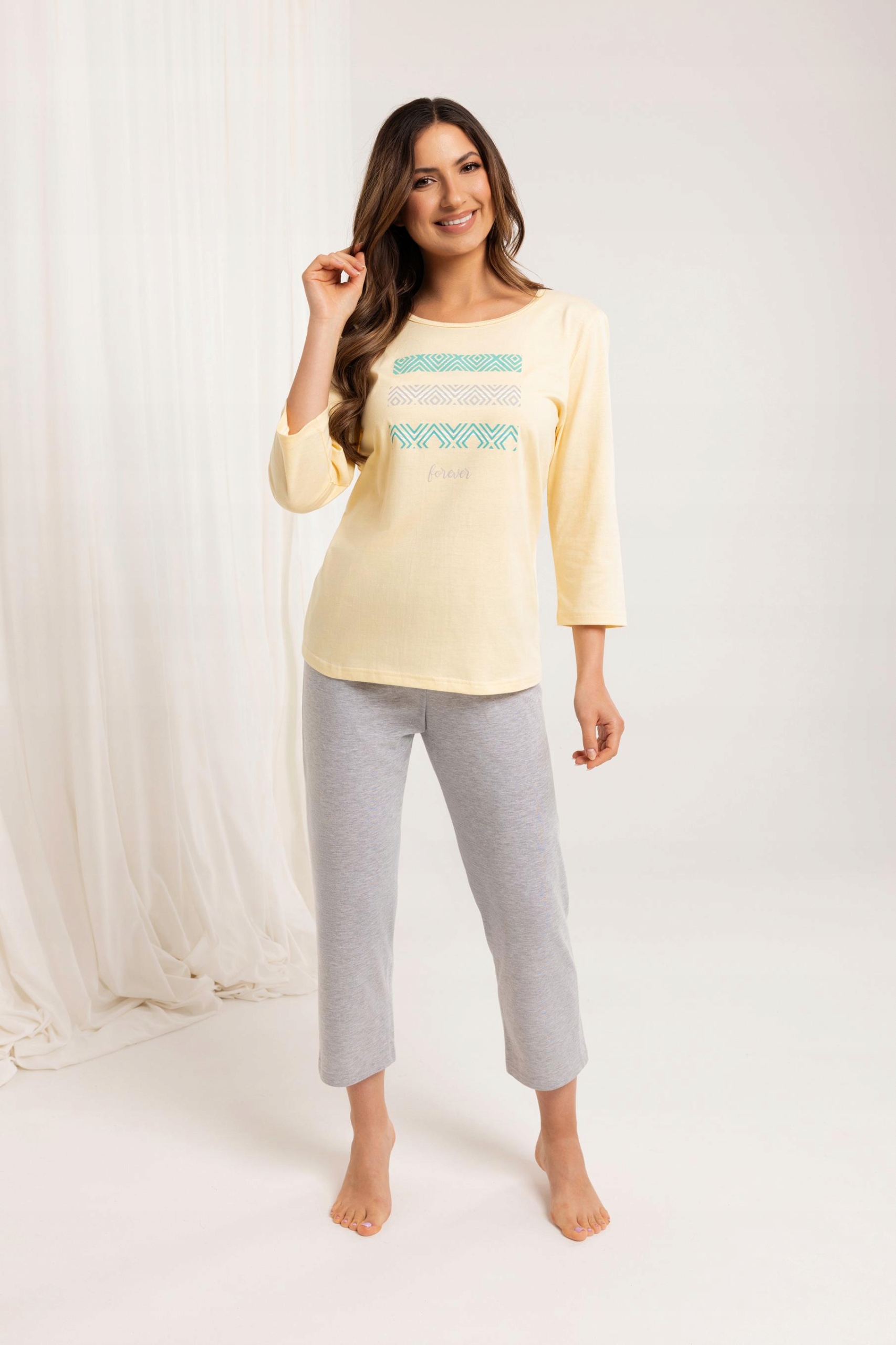 Piżama damska Regina 709 L żółty