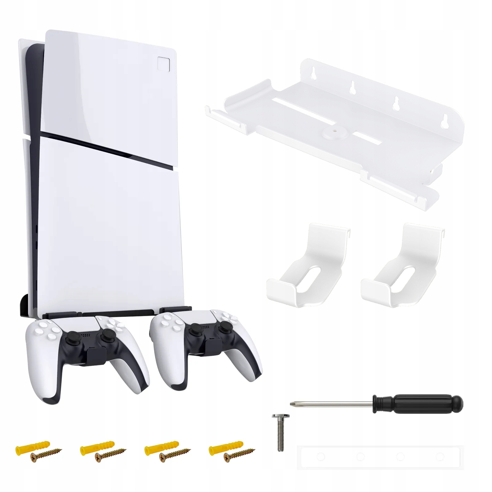 You2K Metalowy wieszak na ścianę podstawka do konsoli PS5 SLIM biały