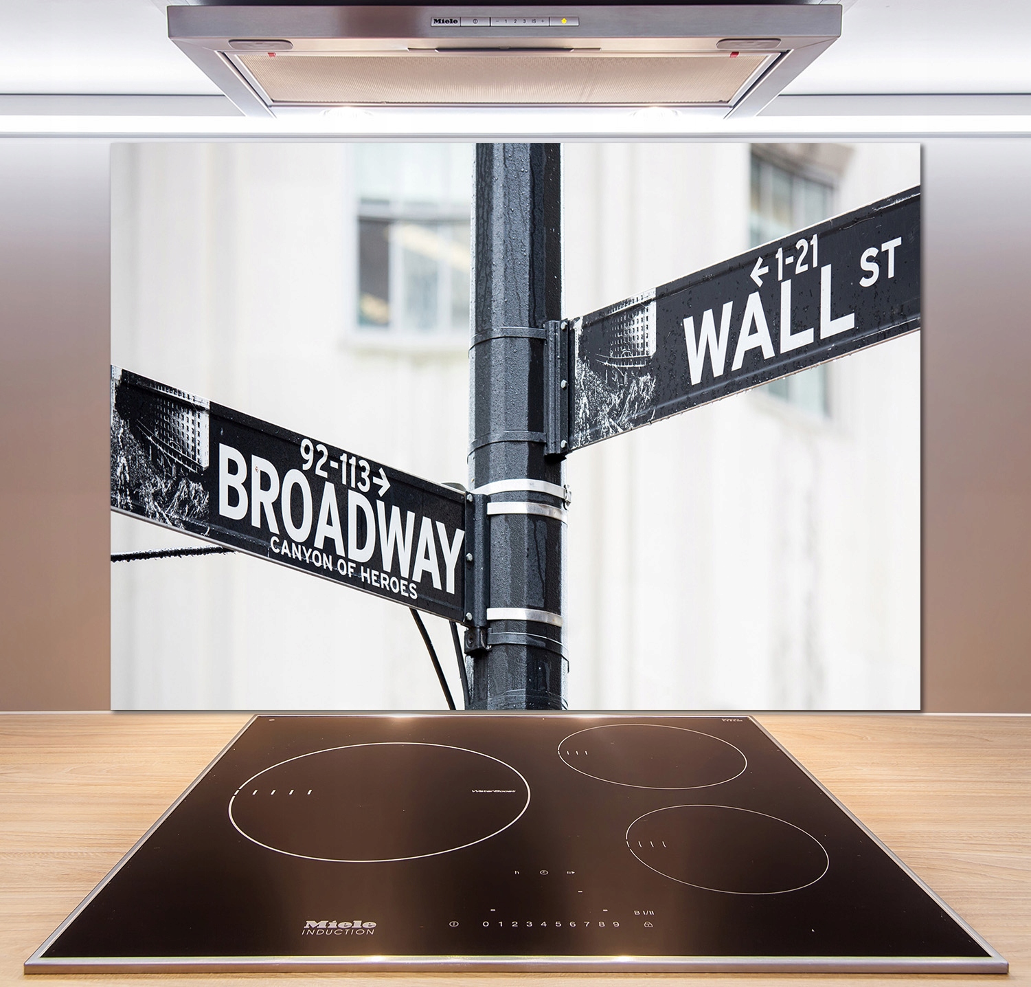 

Panel do kuchni Wall street znak 100x70 cm + Klej