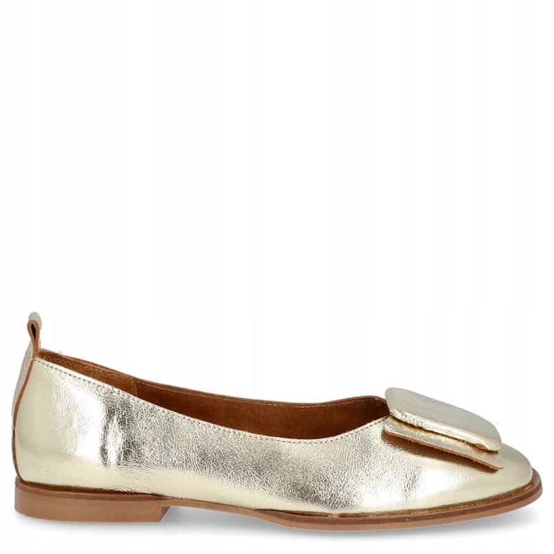 Elegantní baleríny Boccato 010.1381 Zlatá přírodní kůže vel.