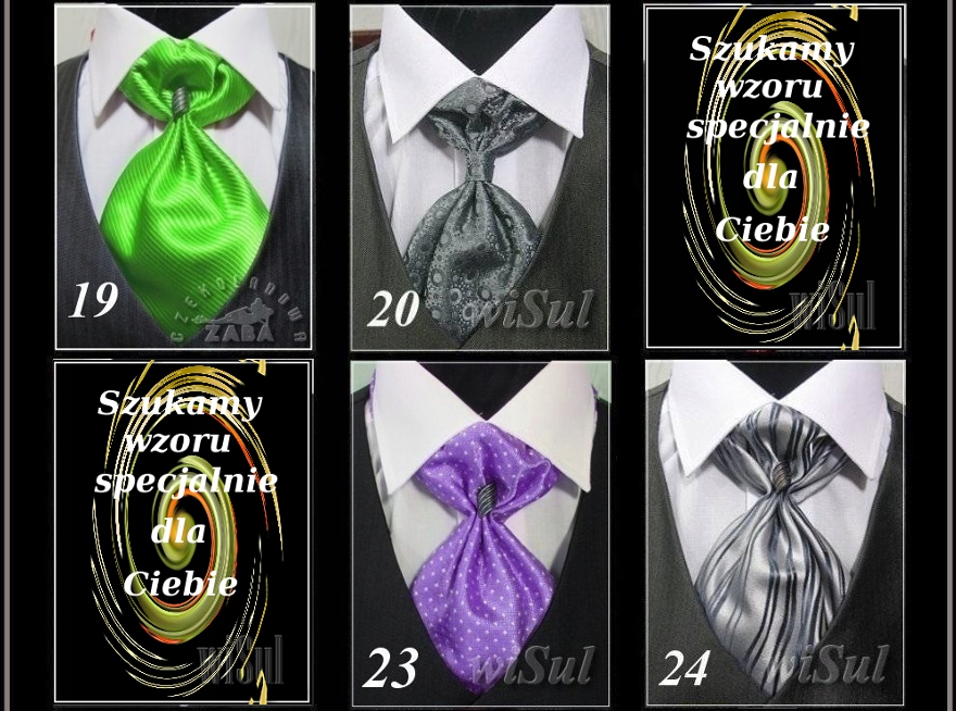 MUSZNIK chłopięcy 60 wzory - krawat, fular, muszka Zapięcie pasek