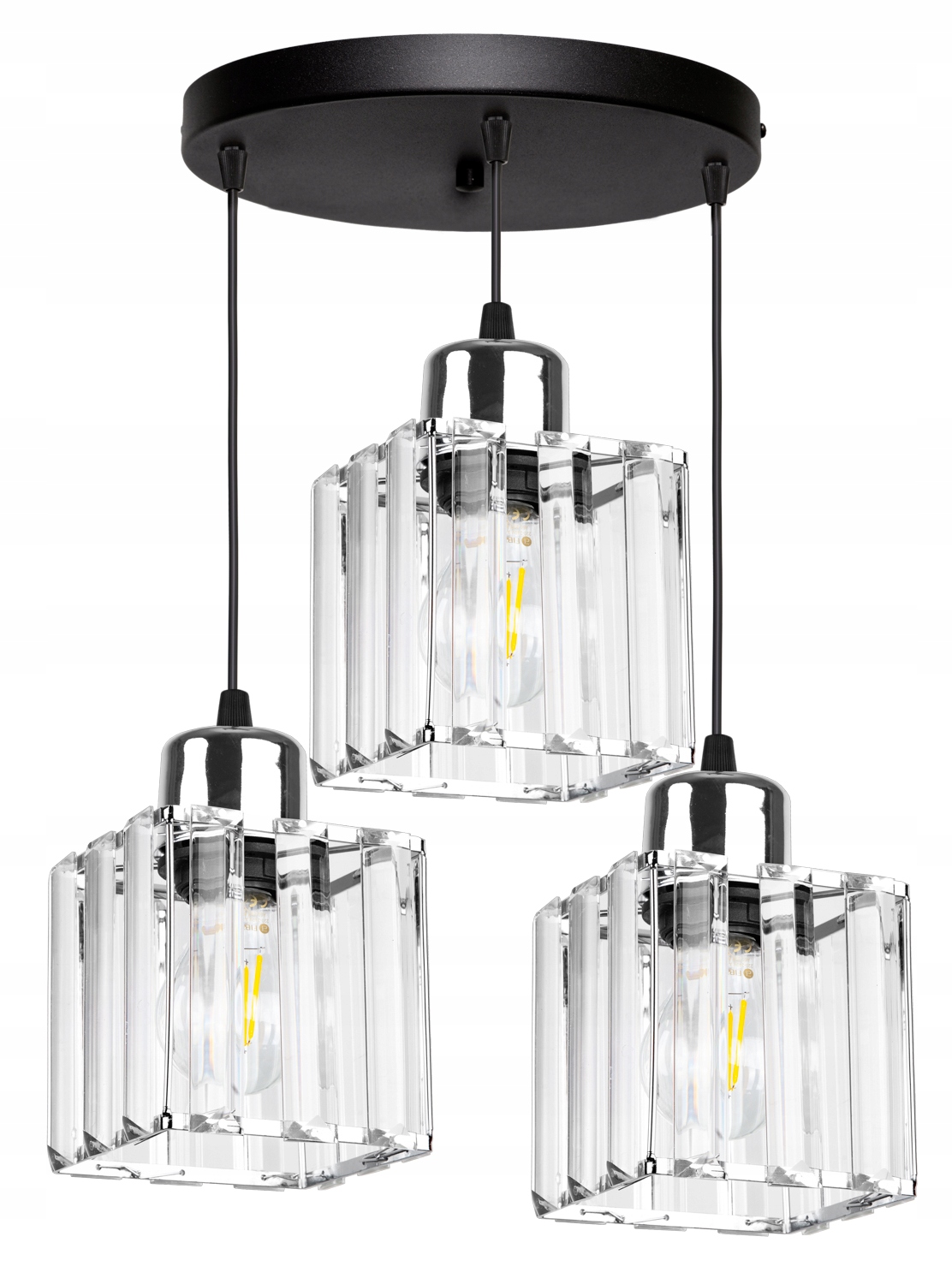 

Lampa Wisząca Sufitowa Żyrandol Szklana Kryształ