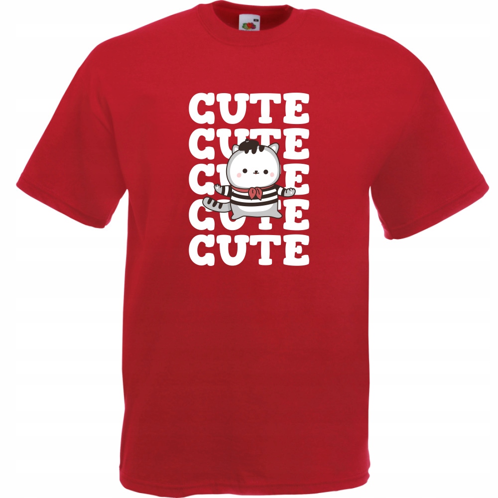 

Koszulka cute kot kotek kociara L ceglana czerwona