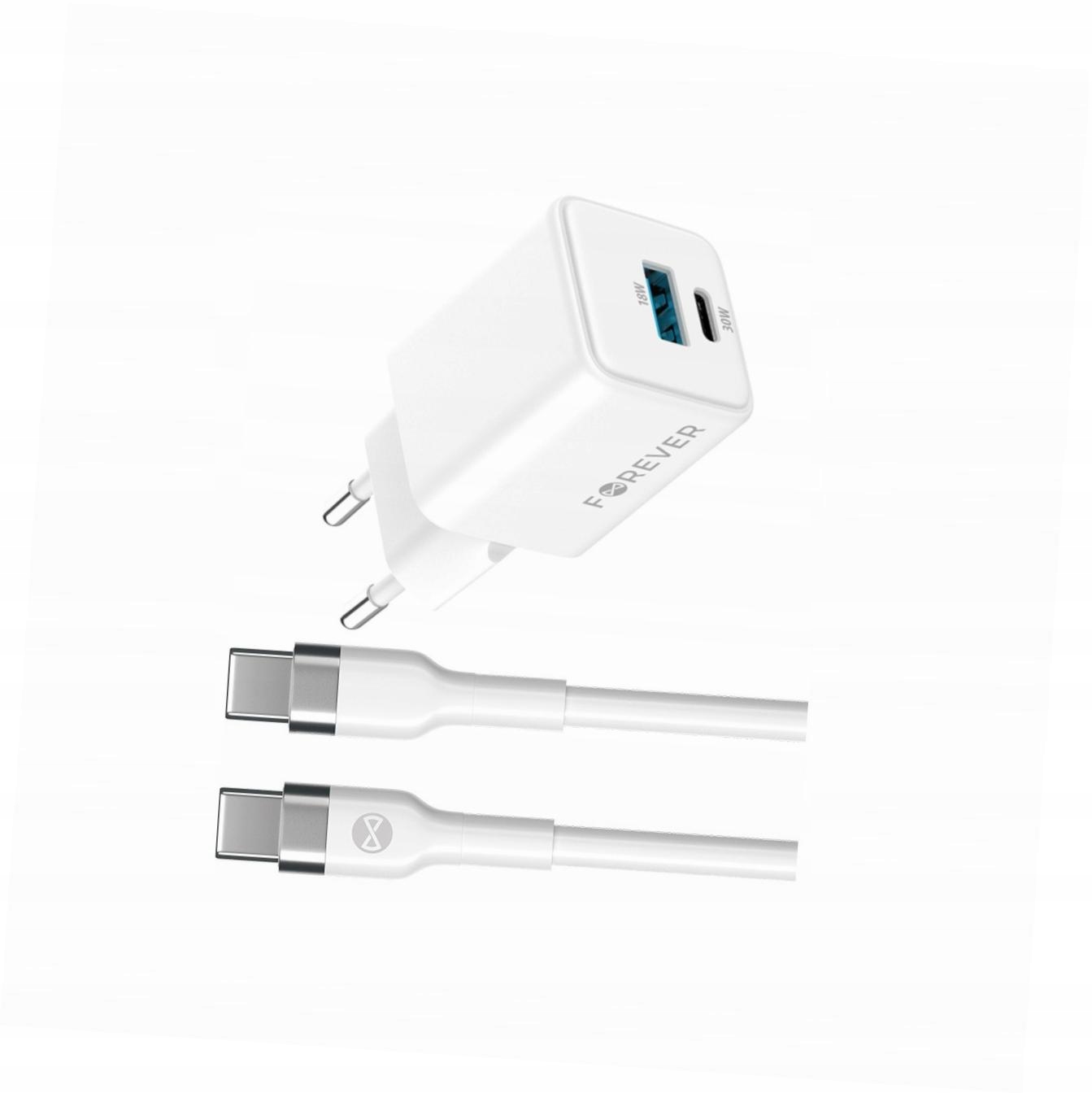 Szybka ładowarka GaN 30W Usb i Usb-c z kablem do Samsung Galaxy S23 Plus 5G