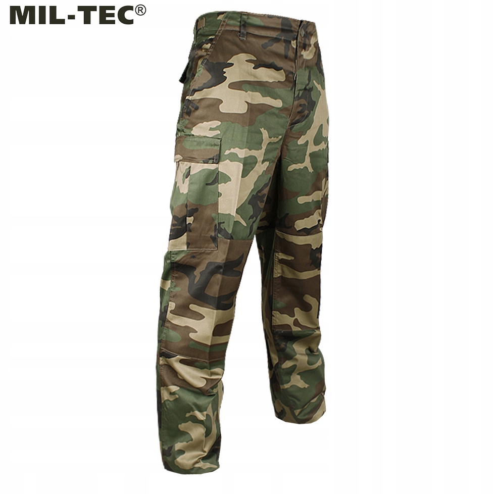 SPODNIE MĘSKIE BOJÓWKI WOJSKOWE WYTRZYMAŁE M65 BDU T/C MIL-TEC WOODLAND XXL Rozmiar XXL