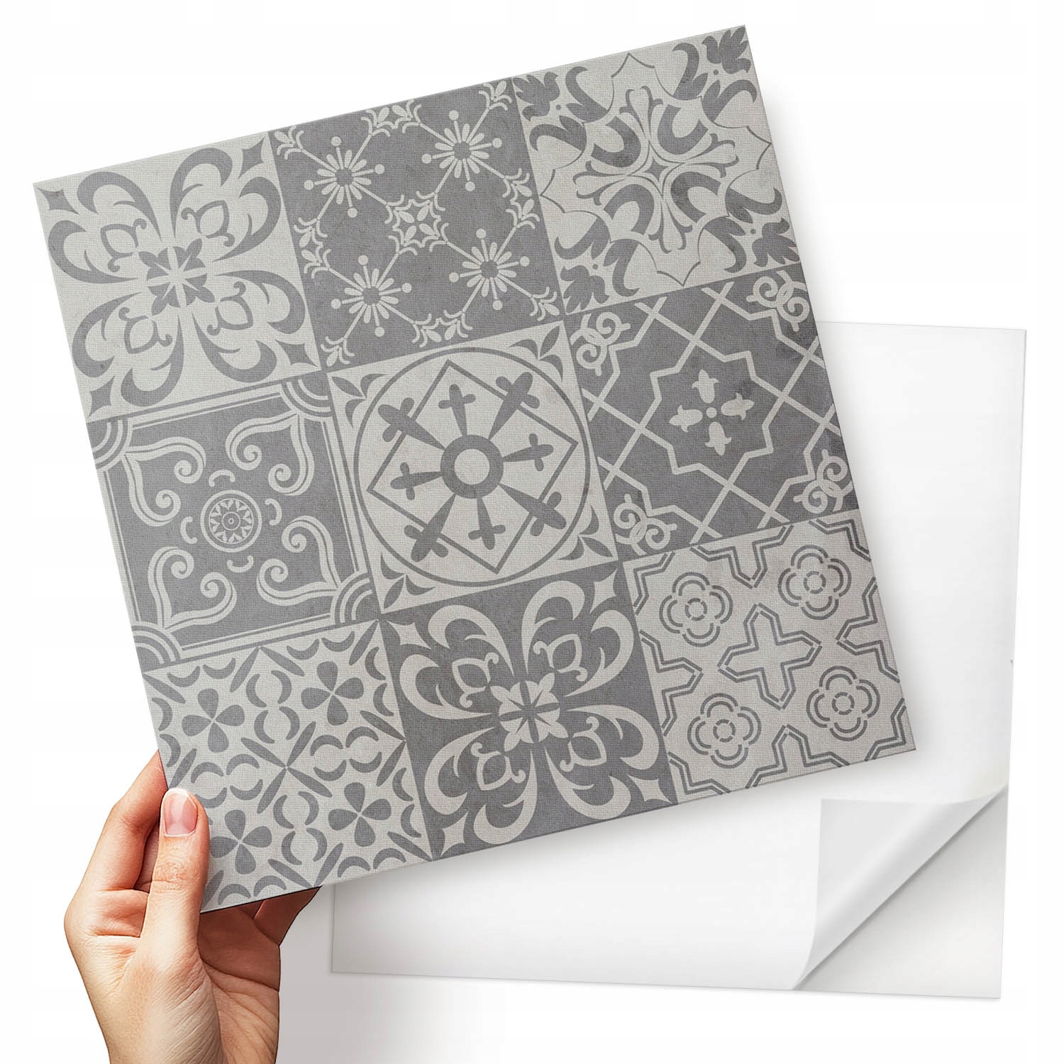 Vinylové samolepicí dlaždice Uspořádání tří dlaždic na třech 9x30x30 cm