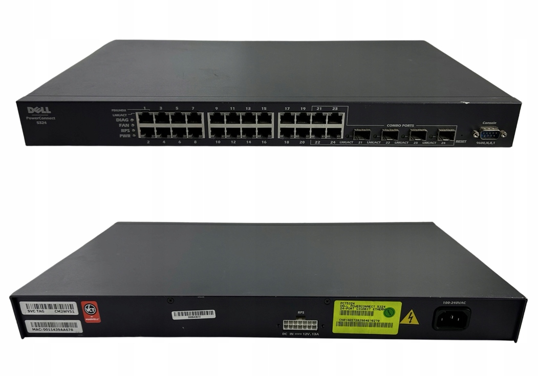 Switch Dell 5324 0Y4657 24x 10/100/1000